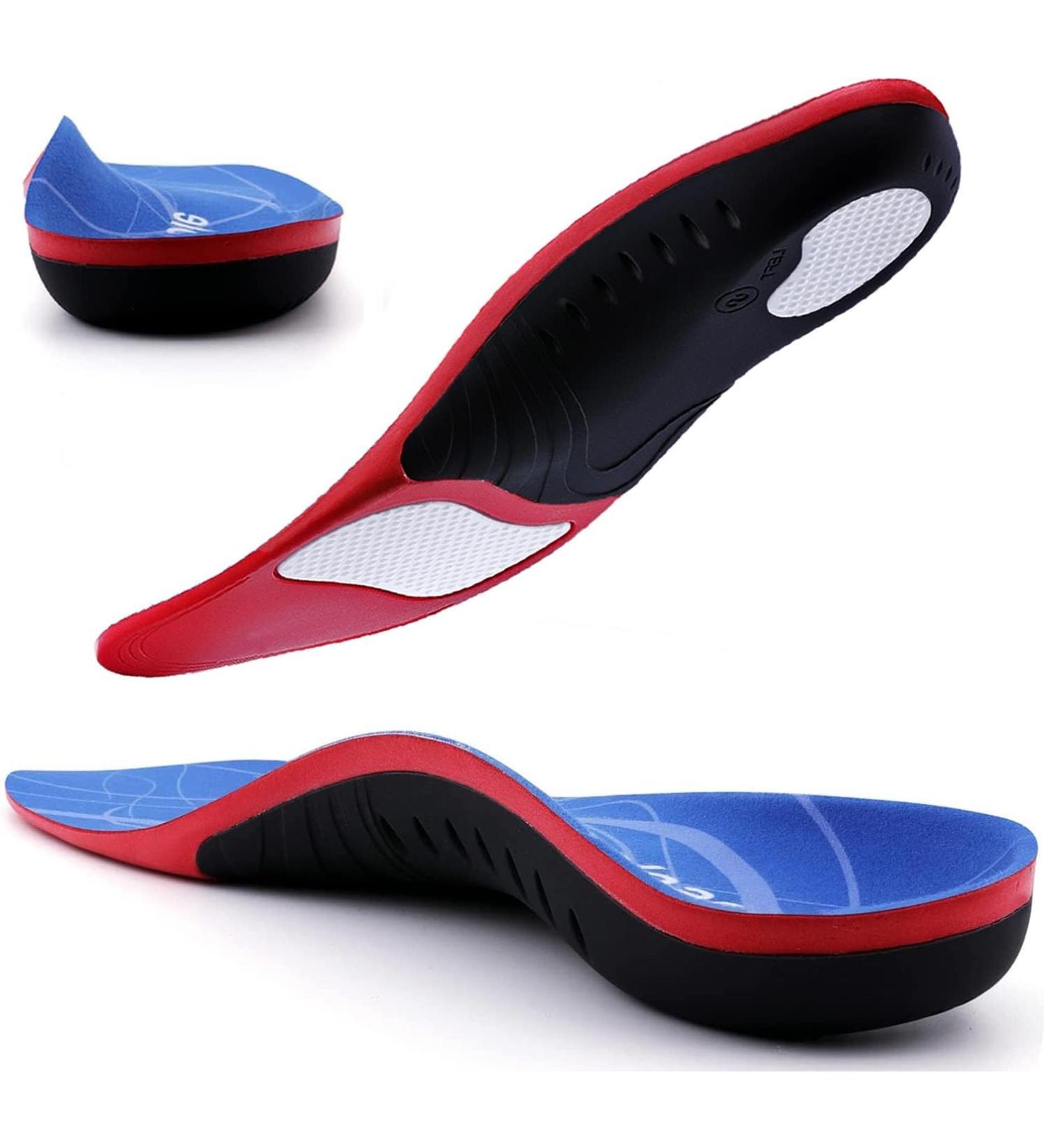 Heavy Duty Insoles for Plantar Fasciitis | Arch Support Gel Inserts for Men & Women | Pain Relief for High Arches & Flat Feet | Durable Shoe Insoles (M) Blue - Buy Online on GoSupps.com