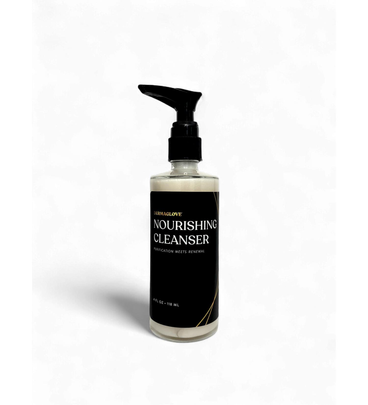 DERMAGLOVE Nourishing Cleanser - Gentle Daily Facial Wash with Hyaluronic Acid Green Tea Rose Essense & Vitamins A C E - 4 Fl Oz (Pack of 1) - Buy Online on GoSupps.com