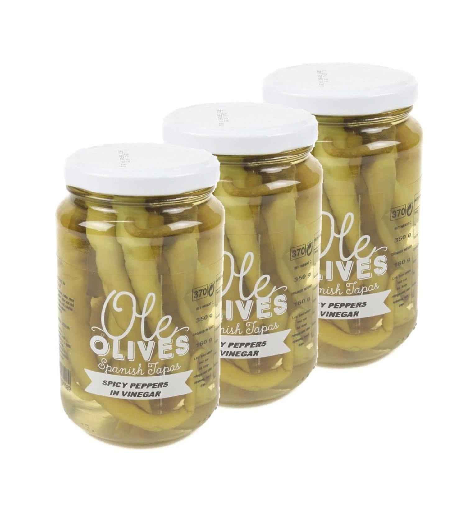 Set of 3x Spicy Green Chillies - jar 350g