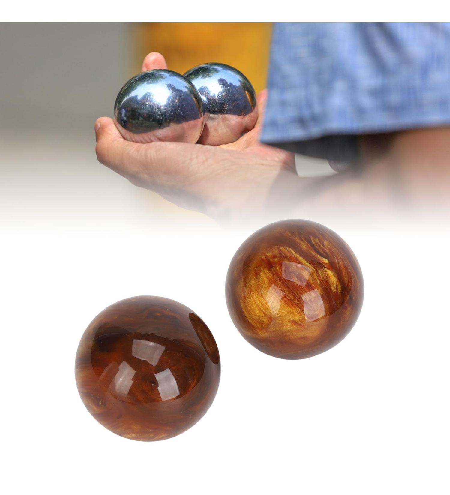 2 Inch Handmade Coral Baoding Fitness Ball - Stress Relief & Acupuncture Massage for Flexible Stretching - Buy Online on GoSupps.com