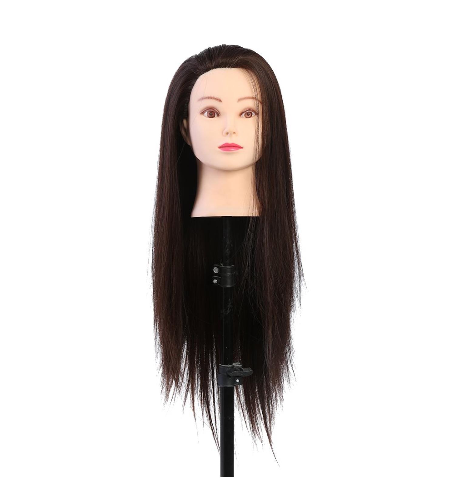 Shop Window Puppet - Blonde & Dark Brown Hair Styling Training Head | High-Temperature Fiber Hair Styling Model - Buy Online on GoSupps.com