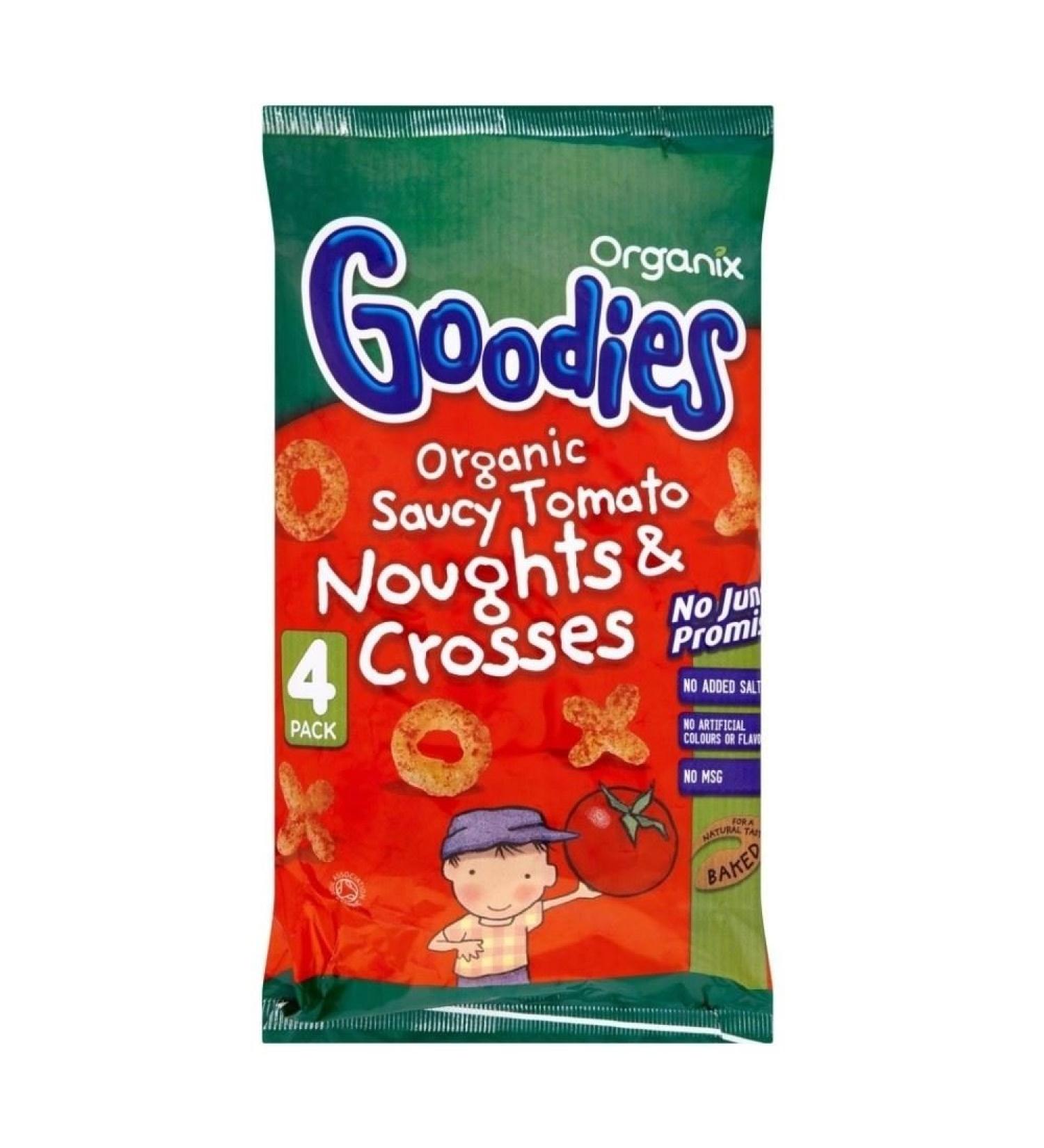 Organix Goodies Organic Saucy Tomato Noughts & Crosses 12mth+ (4x15g) - Pack of 2
