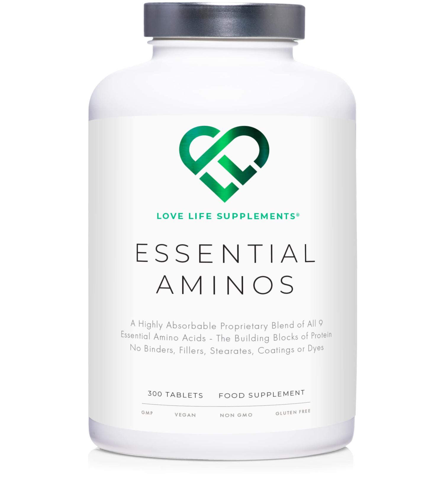 Essential Amino Acids Supplement - 9 EAA's including 3 BCAA's for Muscle Growth | 300 Tablets | Vegan Friendly - Buy Online on GoSupps.com