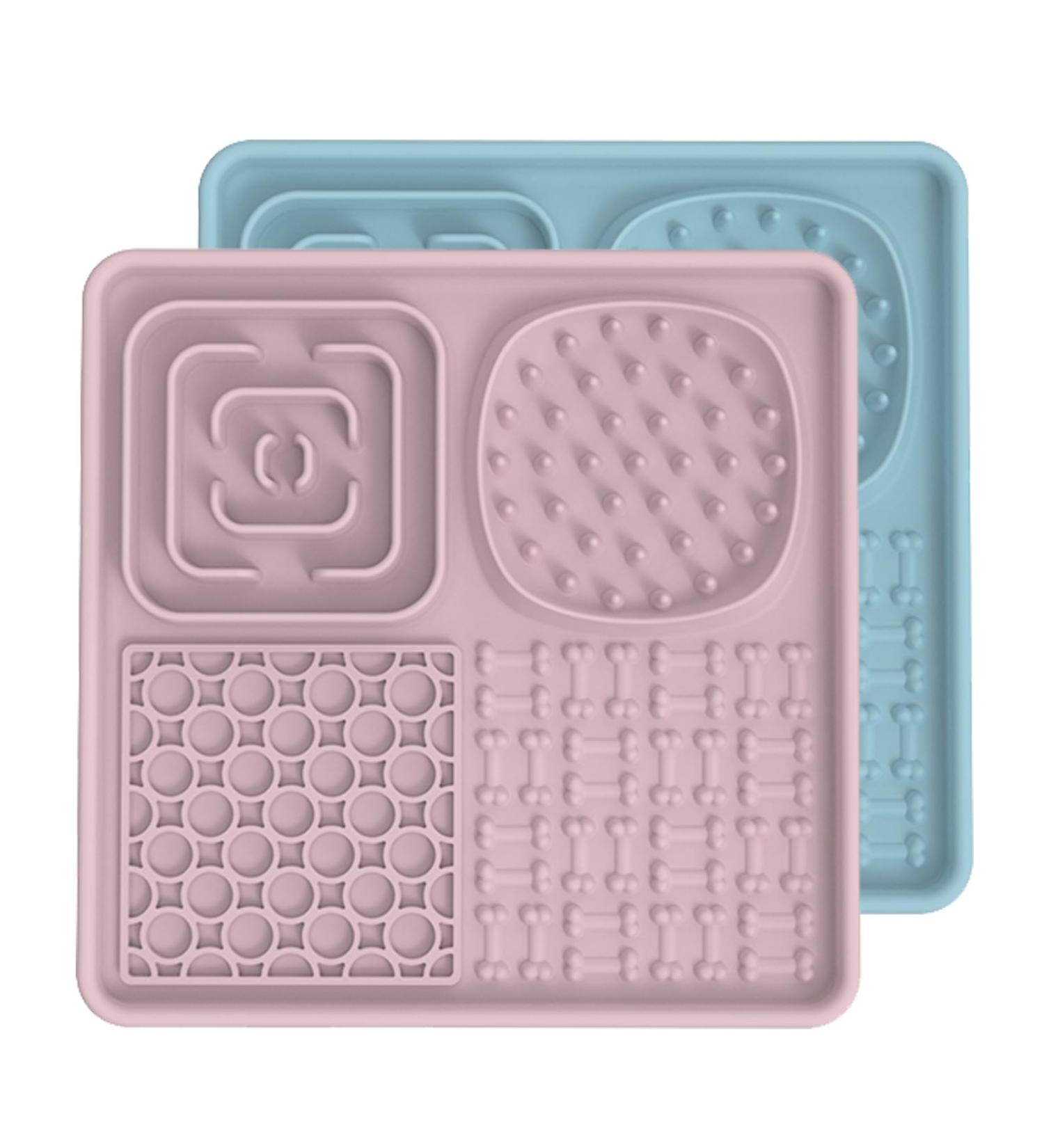 Buy Aodaliy Silicone Pet Lick & Leak Mat - BPA-Free Dog & Cat Shower Mats in Blue & Pink - Perfect for Mess-Free Grooming! - Buy Online on GoSupps.com