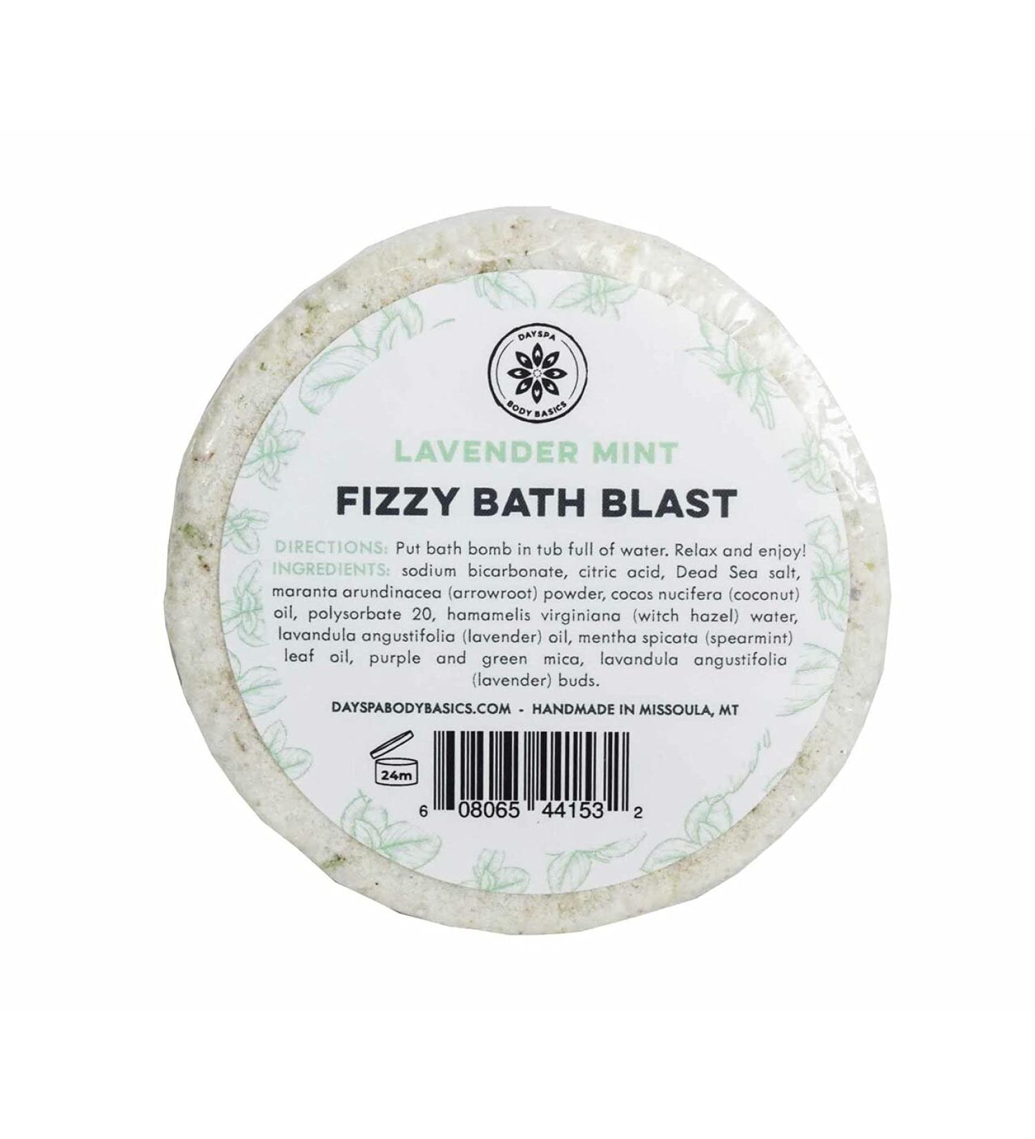 Handmade Lavender Mint Fizzy Bath Blast - Vegan Bath Bomb with Pure Essential Oils for Relaxation - Hypoallergenic & Plant-Derived - Made in USA - Buy Online on GoSupps.com