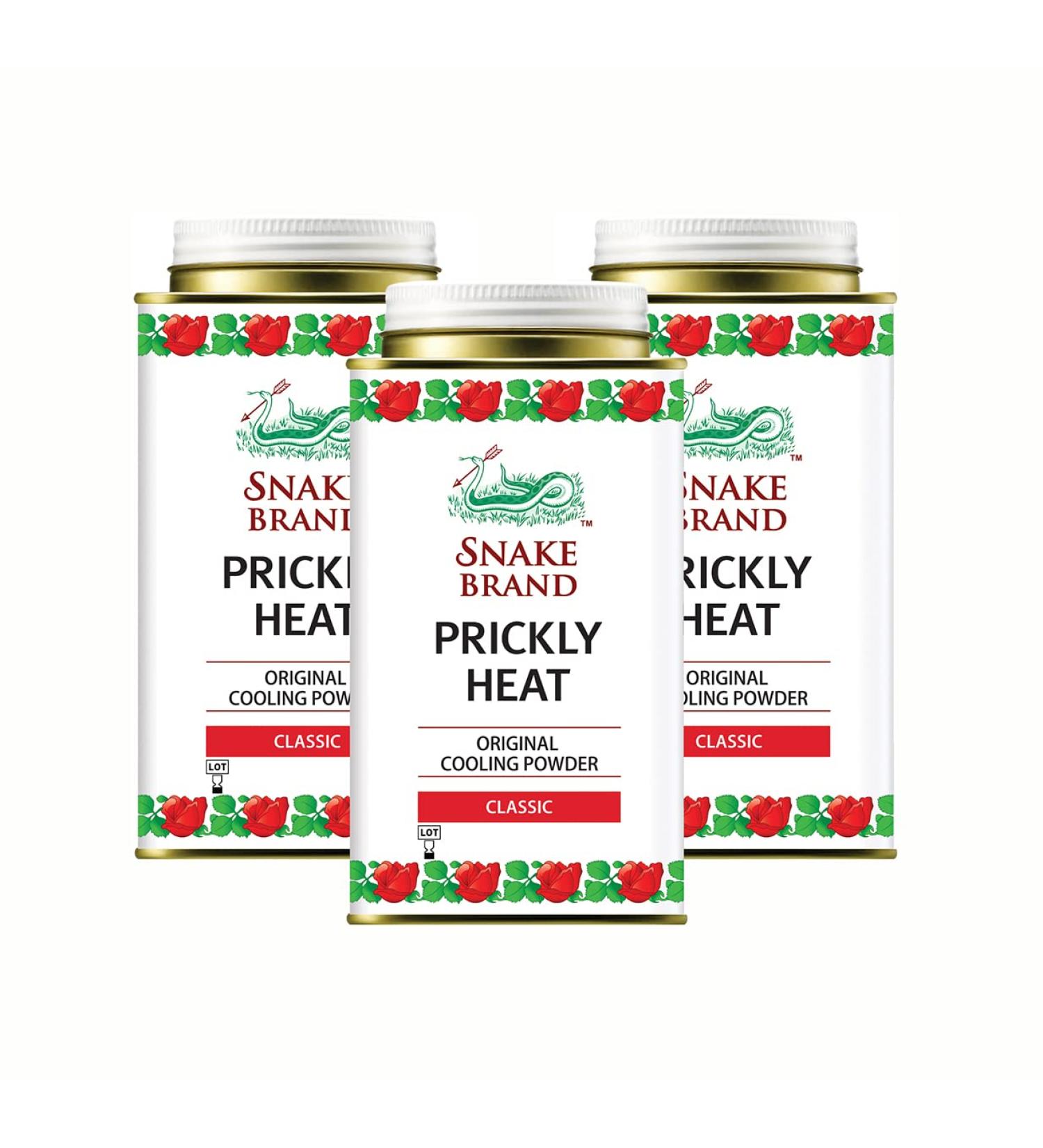 SNAKE BRAND Prickly Heat Cooling Body Powder 140g (Classic Pack of 3) Classic 140 g (Pack of 1) - Buy Online on GoSupps.com