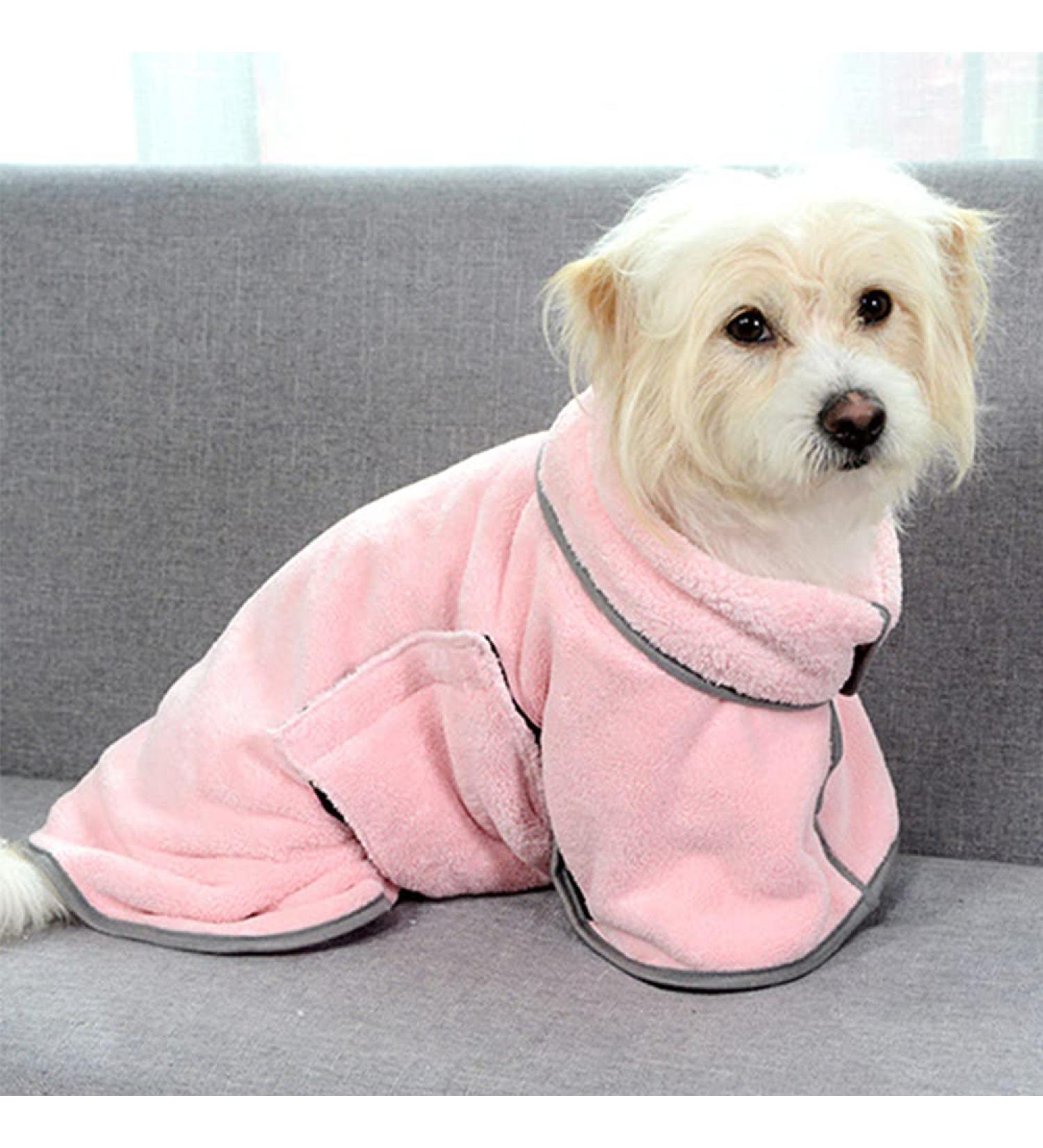 Fast-Drying Microfiber Dog Bathing Towel for Small & Medium Dogs - Soft & Absorbent Pet Accessories (Size S Pink) | Befitery - Buy Online on GoSupps.com