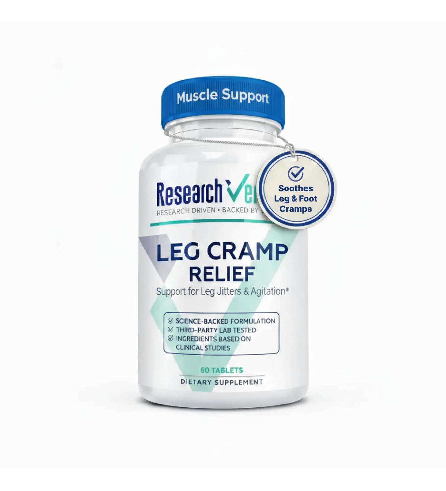 Research Verified Leg Cramps - Magnesium B Vitamins Ginger Chamomile BioPerine - Circulation Support - Vegan - 1 Month Supply 60 Count (Pack of 1) - Buy Online on GoSupps.com