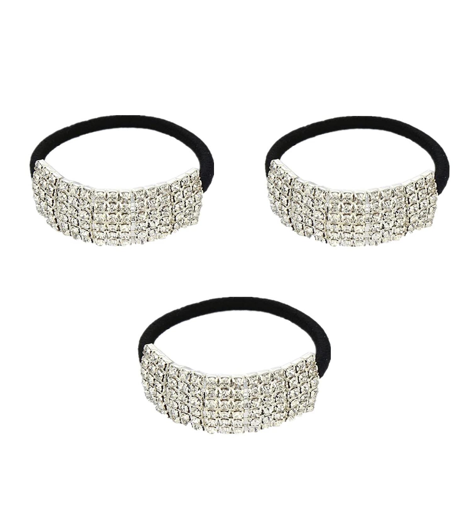 FXQHAN Rhinestone Hair Accessories Set - Fashion Elastic Scrunchies for Women and Girls - Buy Online on GoSupps.com