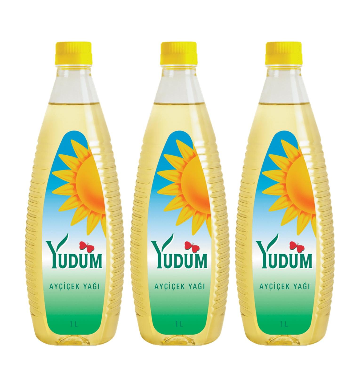 Sunflower Oil by Yudum 1 Litre (3 Pack) - Buy Online on GoSupps.com