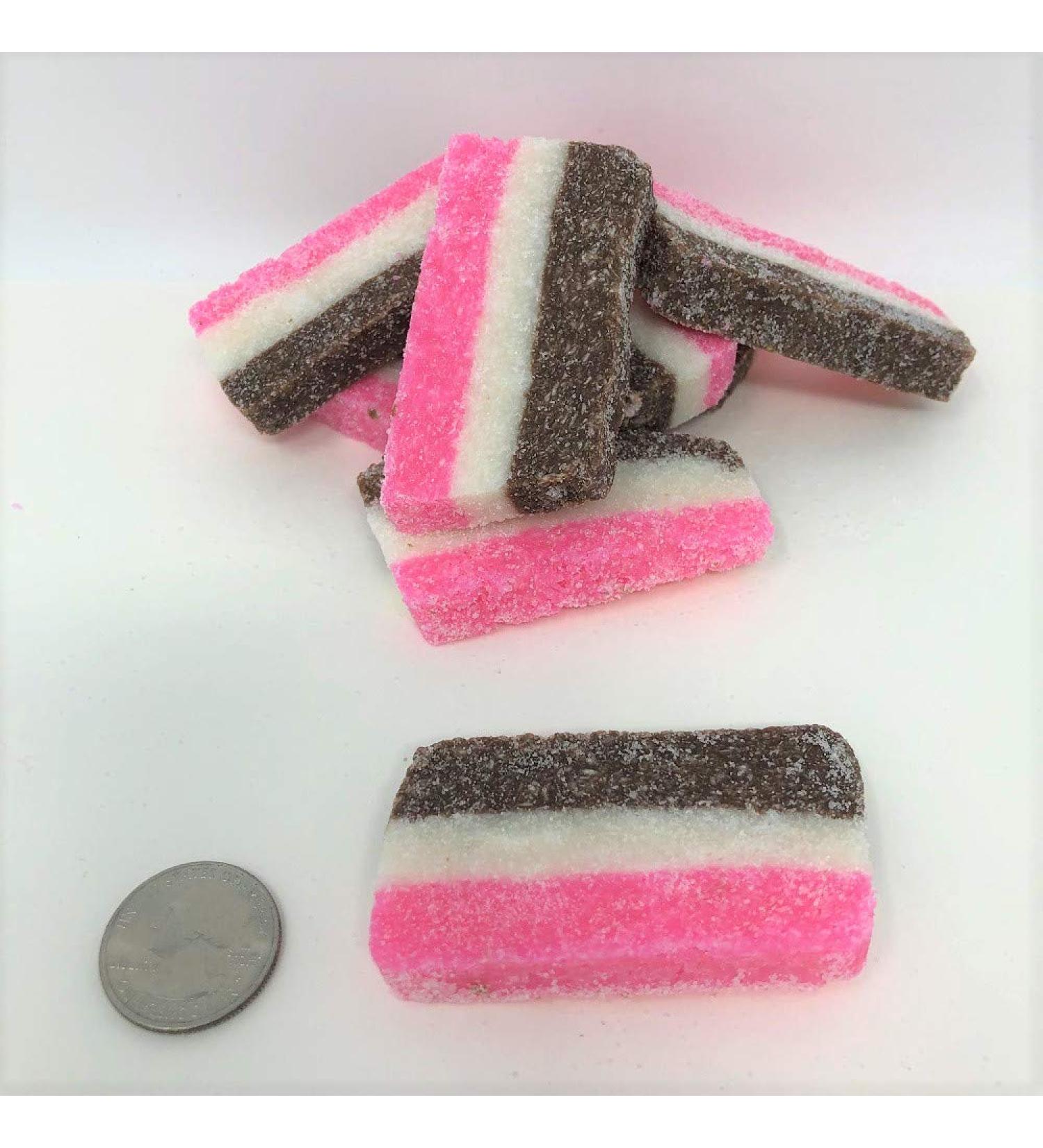 Reppert's Coconut Strips Rainbow Neopolitan Coconut Slice Candy 1 pound