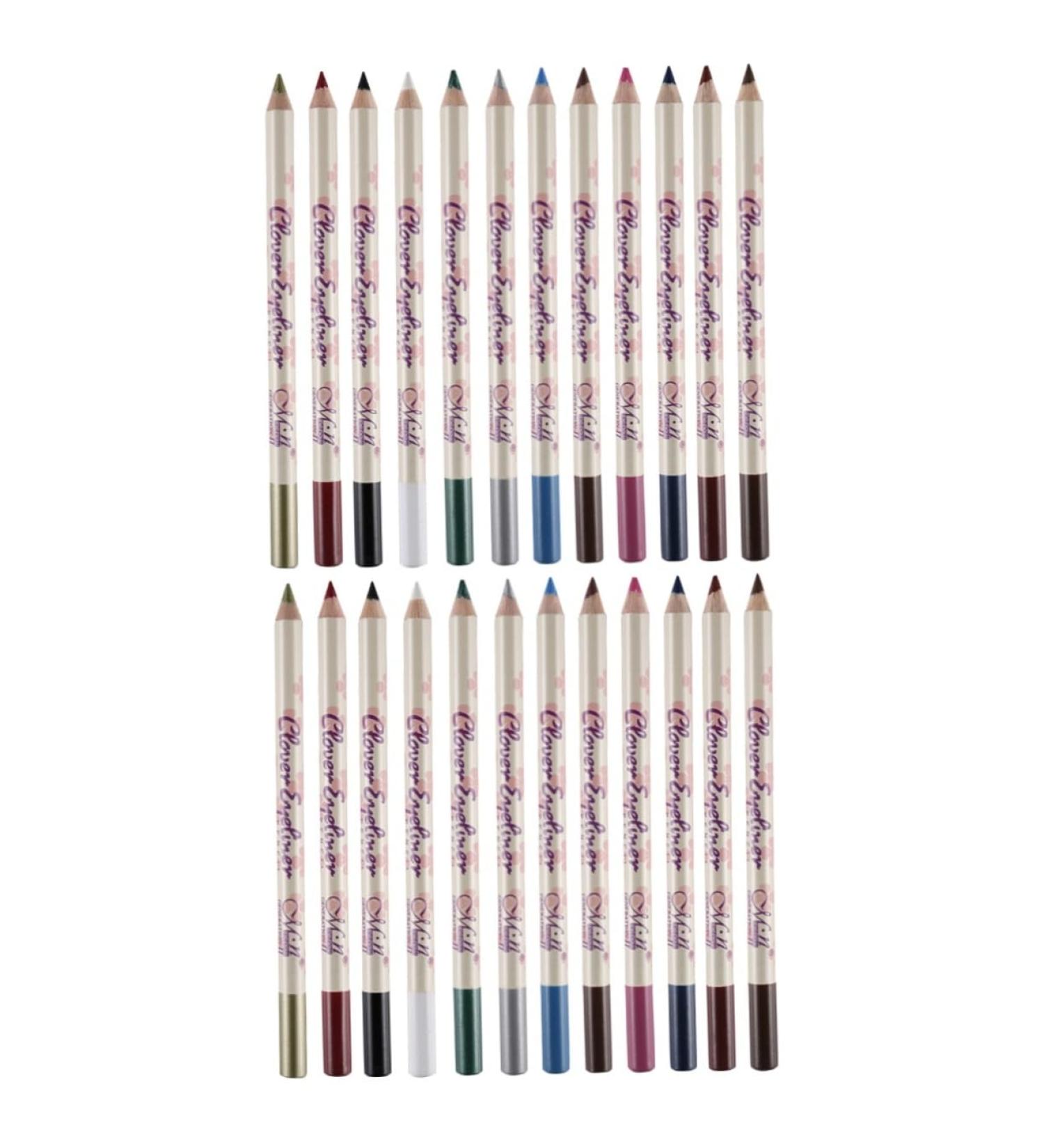 FOMIYES 24 Pcs Green Colored Pencils Waterproof Black Eyeliner Eyeshadow Pencil Set White Pole Mousse Miss 1 count (Pack of 1) As Shownx2pcs - Buy Online on GoSupps.com