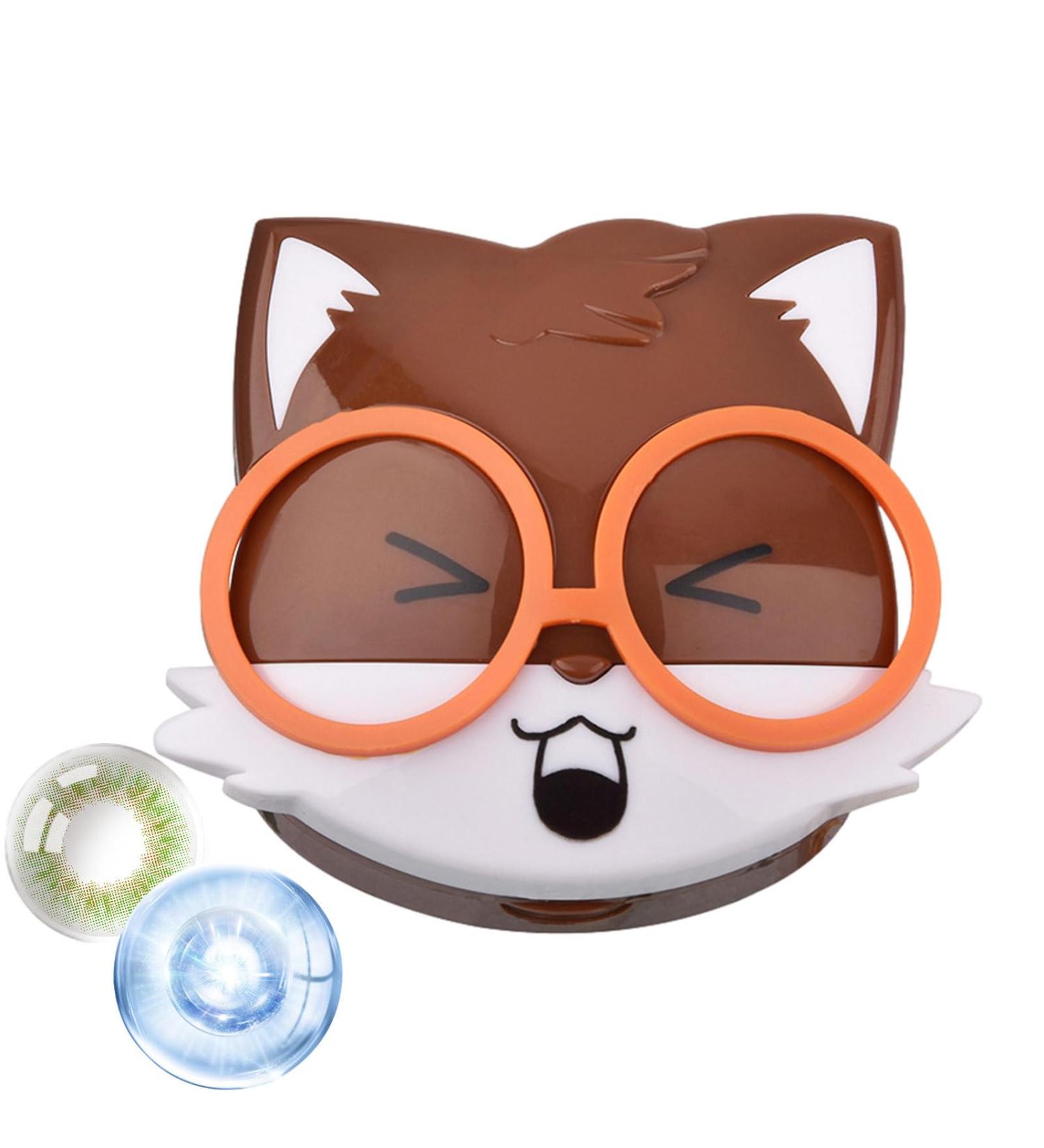 Portable Cartoon Animal Contact Lens Case | Cute Squirrel Design Organizer for Easy Travel & Care - Buy Online on GoSupps.com