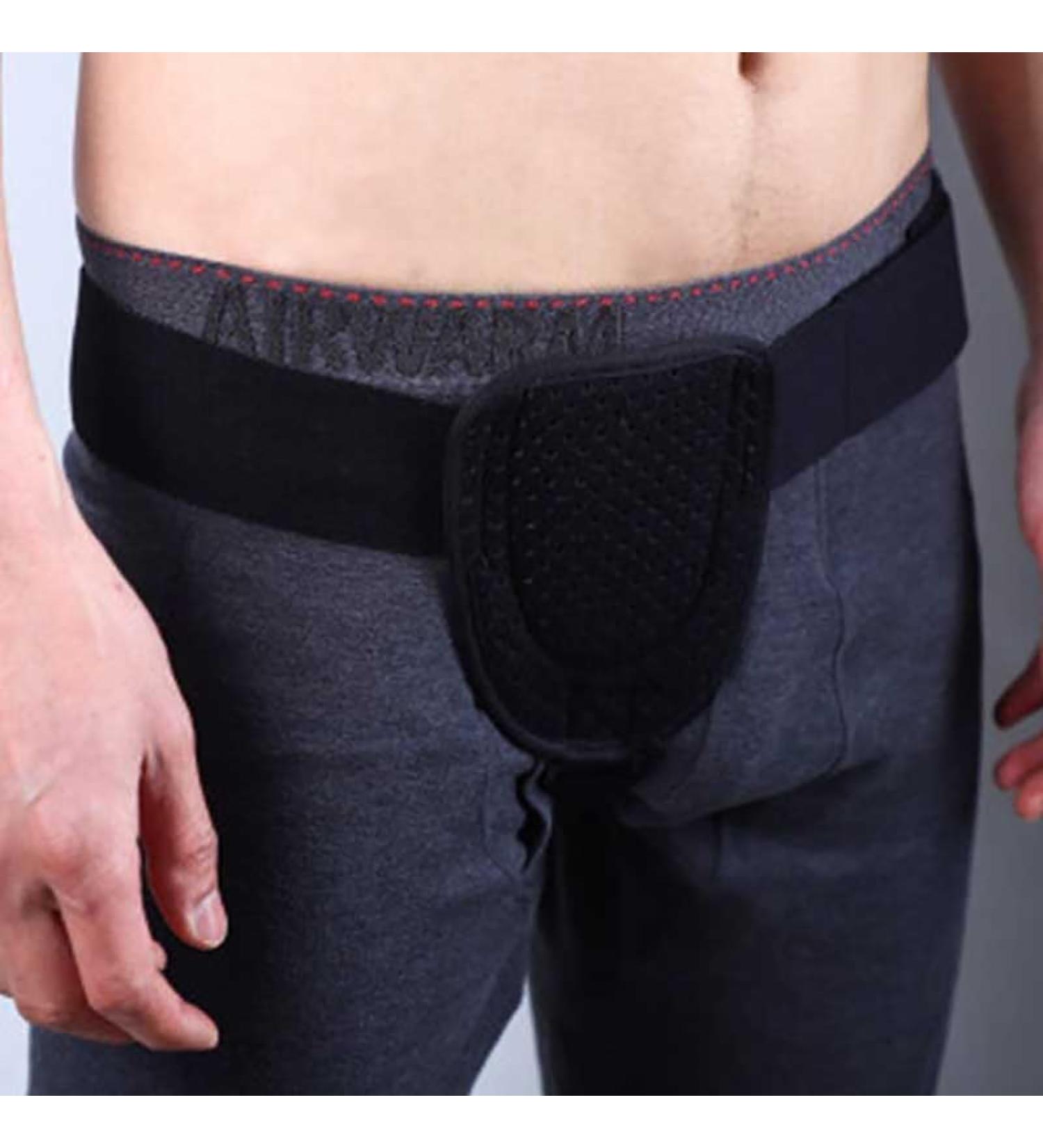 CCXRC Hernia Support Belt | Adjustable Inguinal Truss for Single & Double Hernias | Removable Compression Pads & Groin Straps | Black - Buy Online on GoSupps.com