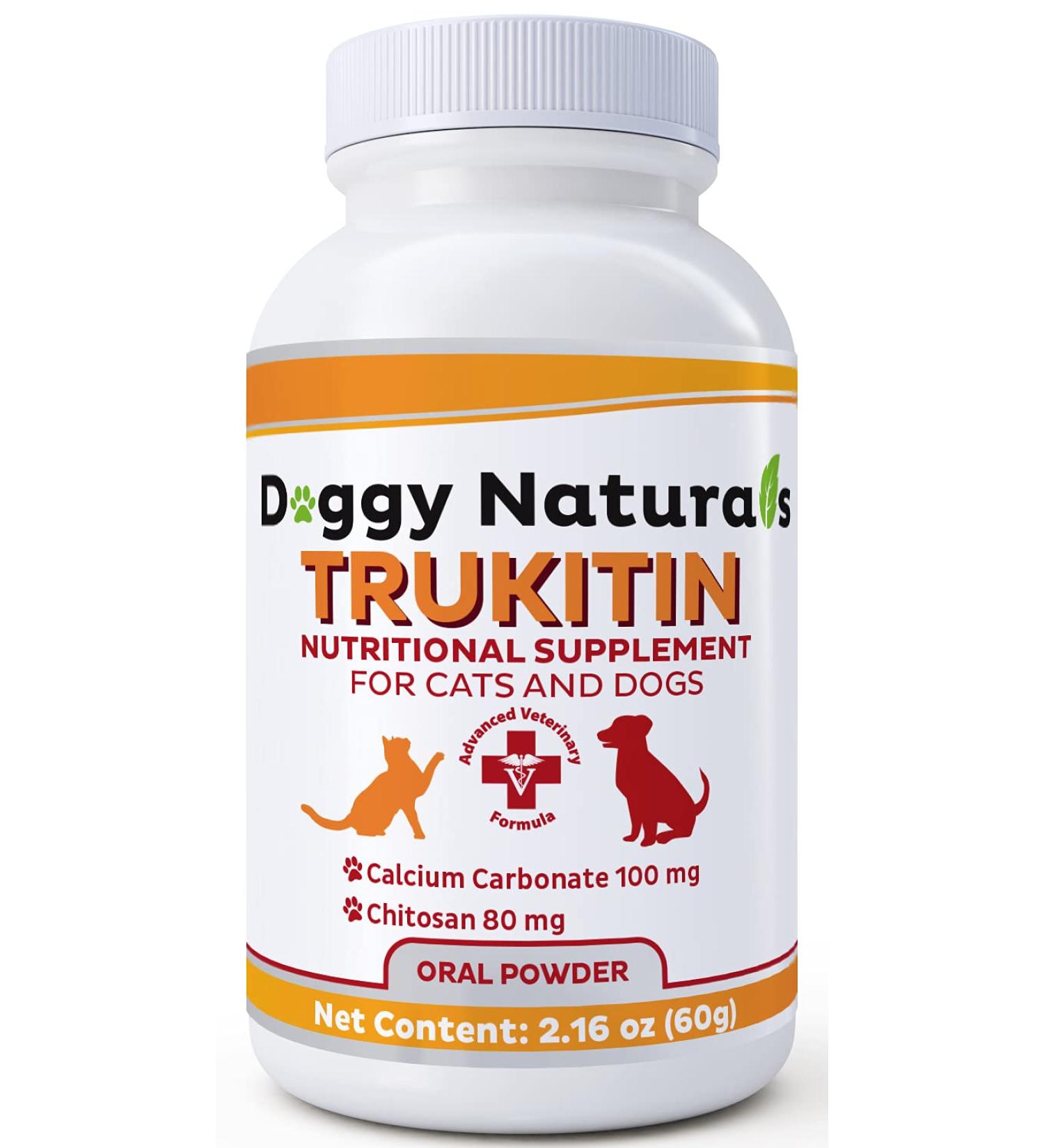 Pet Health Pharma Trukitin Chitosan Phosphate Binder for Cats & Dogs | Renal Support Supplement with Natural Ingredients - 60g - Buy Online on GoSupps.com