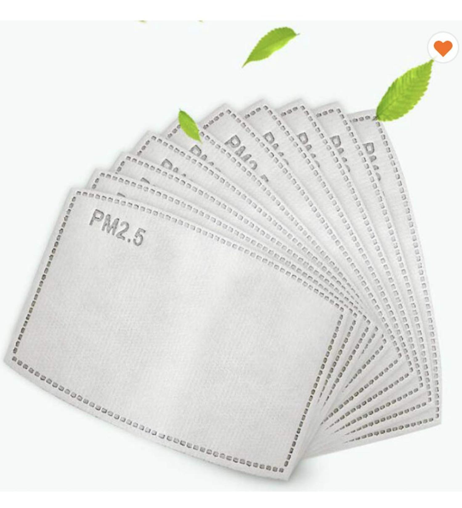 10 Pcs - PM2.5 Activated Carbon Filter 5 Layers Insert - Replaceable Anti Haze Dust Haze Allergens Pollution Ash Protective Mouth Filter for Outdoor Activities - Filtre charbon actif PM 2.5 5 couches - Buy Online on GoSupps.com