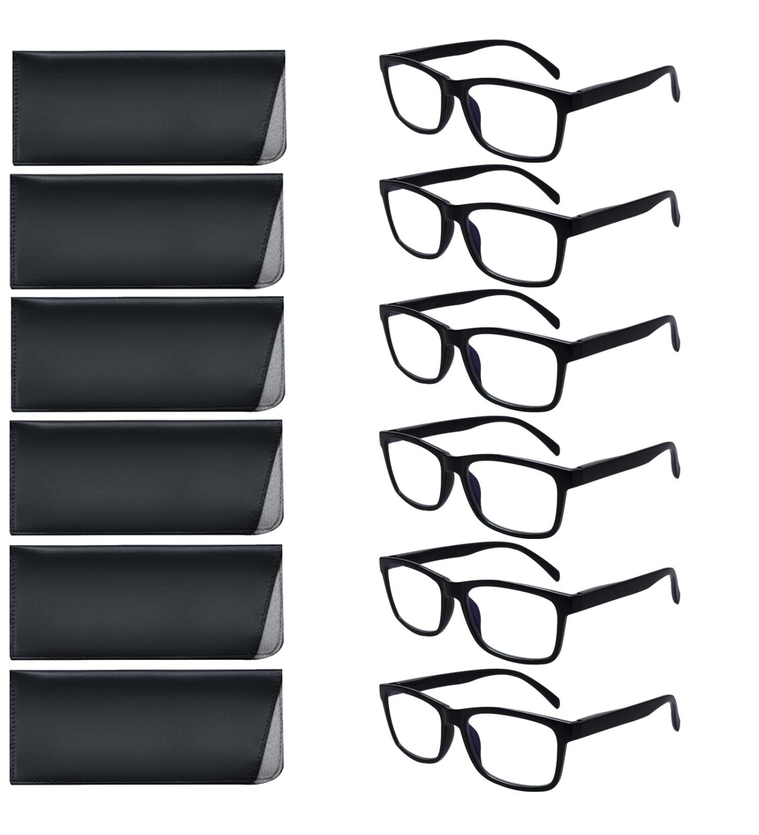 Buy SIGVAN 6 Pack Blue Light Blocking Reading Glasses for Men & Women - Anti Eyestrain Spring Hinge Readers (2.0x Black) - Ship Internationally - Buy Online on GoSupps.com