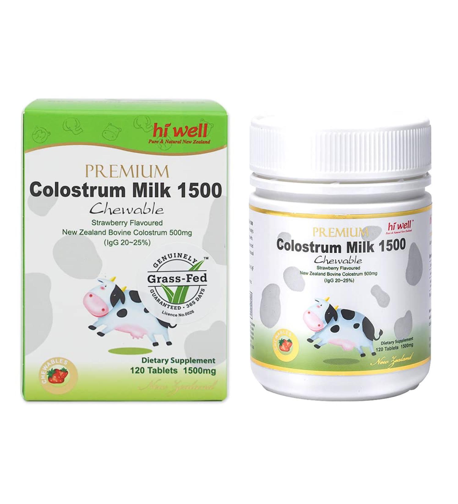 Hi Well Premium Grass-Fed Colostrum Milk 1500 - 120 Tablets - Buy Online on GoSupps.com