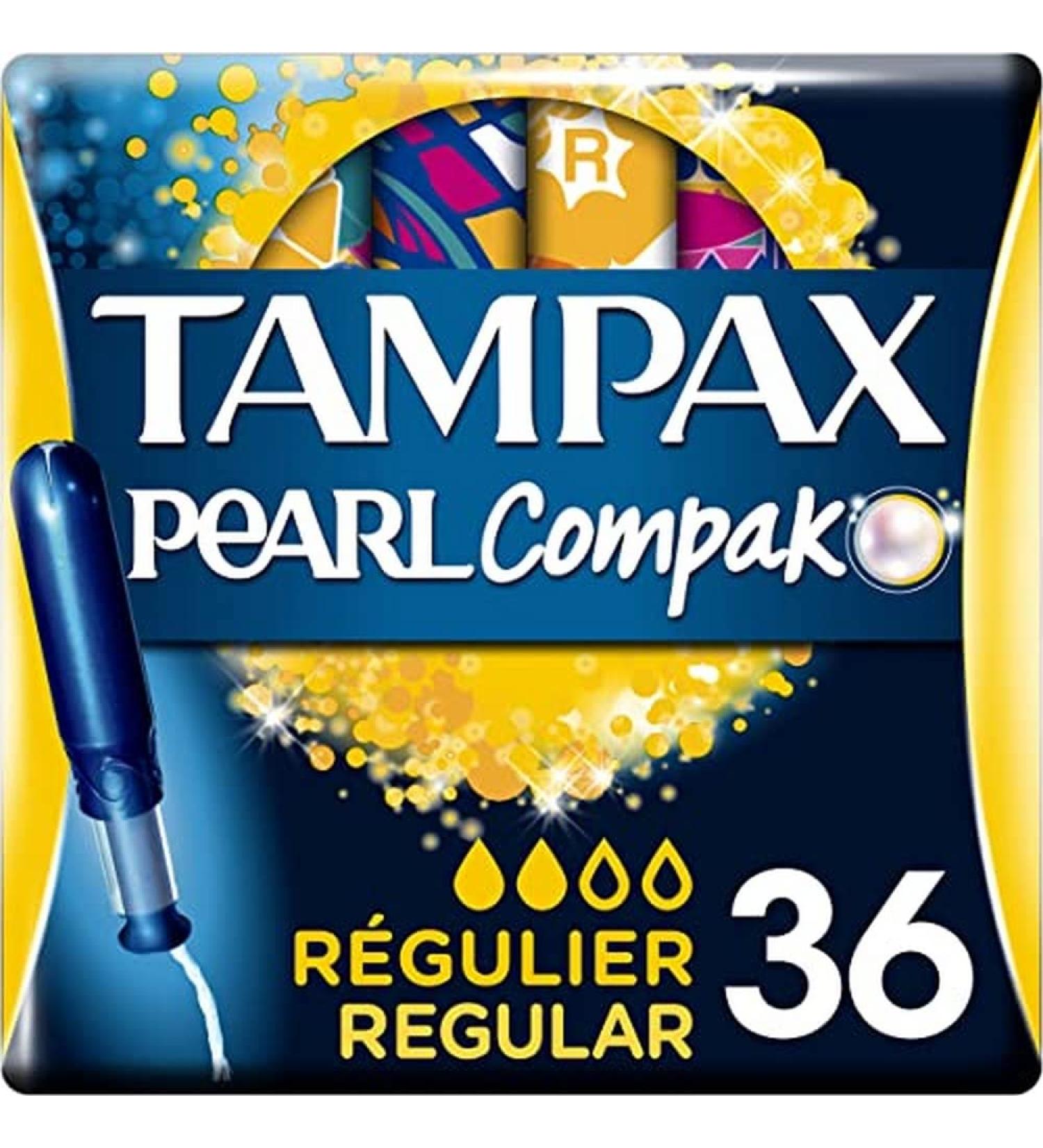 Tampax Compak Pearl Regular Tampons with Applicator | 36 Pieces - Best Comfort Protection & Discretion - Buy Online on GoSupps.com