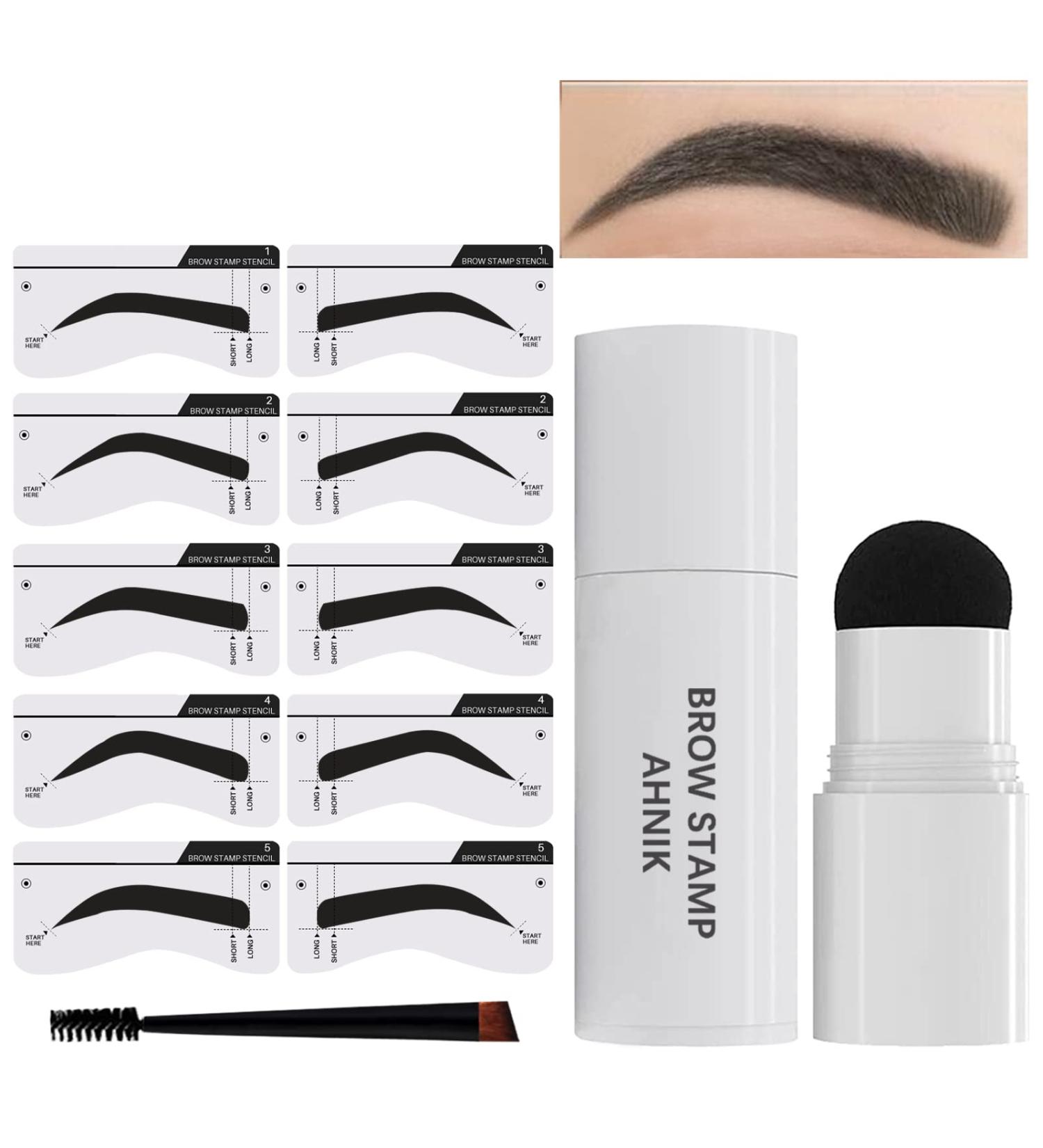 Reusable Eyebrow Stamp Stencil Kit - Gray/Black Eye Brow Stamping Set - Buy Online on GoSupps.com
