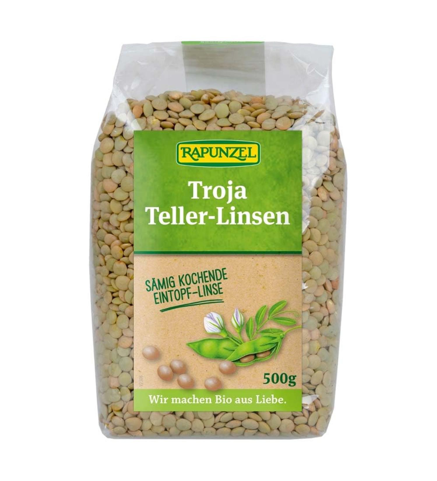 Rapunzel Naturkost Rapunzel Troja Flat Lens Green to Brown 0.5 kg Pack of 6