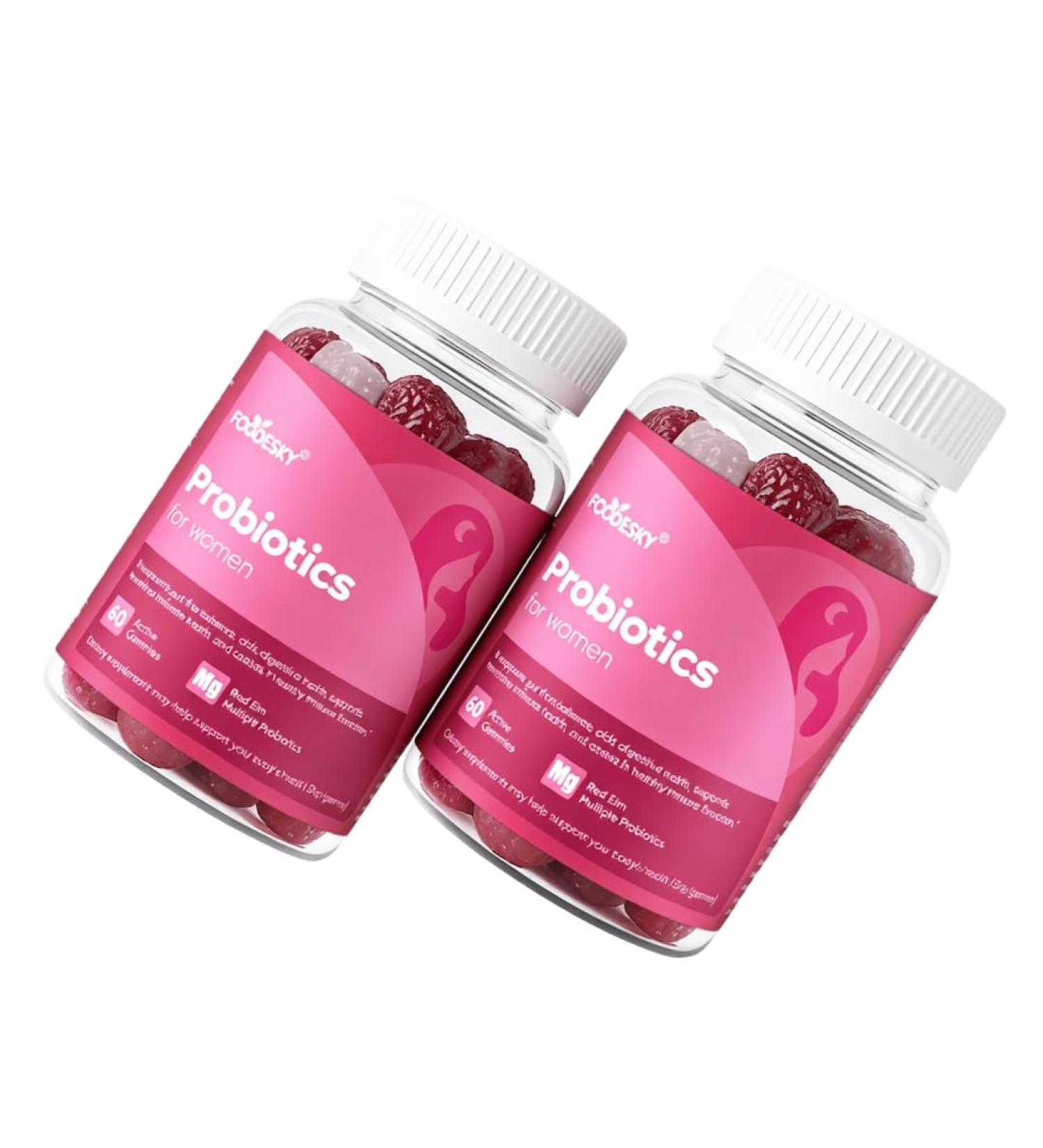 CareHaven Probiotics for Women Gummies - Multiple Probiotics & Red Elm - Supports Gut Flora Feminine Health & Immune Function - 60 Active Daily Gummies (2PCS) - Buy Online on GoSupps.com