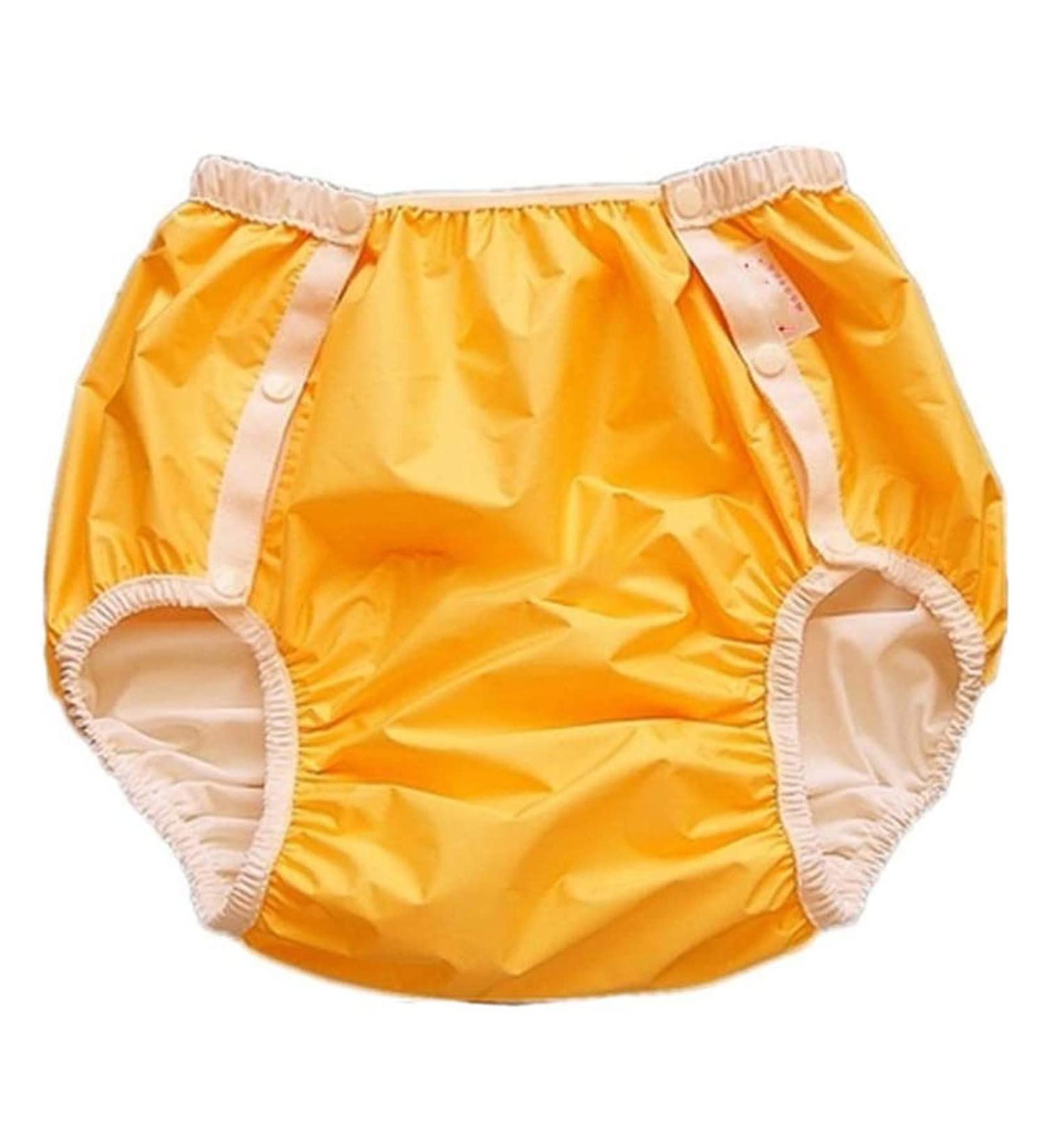 Waterproof reusable cloth diapers diaper trousers incontined criminal for adults for the care of disabled people yellow m m yellow