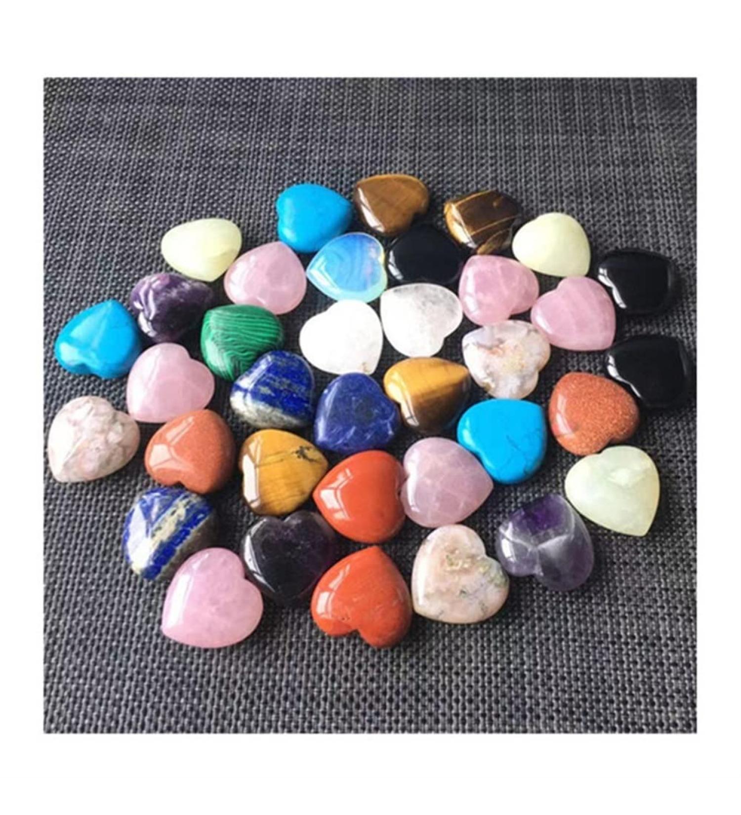Home Decoration Crystal Heart Natural Quartz Hand Made Gemstones for Reiki Stones (Color : Light Grey Size : 30mm) 30mm Light Grey - Buy Online on GoSupps.com