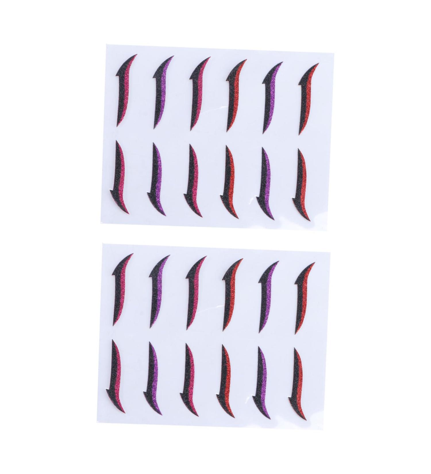 Beatifufu 12 Pairs Glitter Eyeliner Eyelid Transfer Tape Instant Eye Lift Decal Double Stickers Tool - Buy Online on GoSupps.com