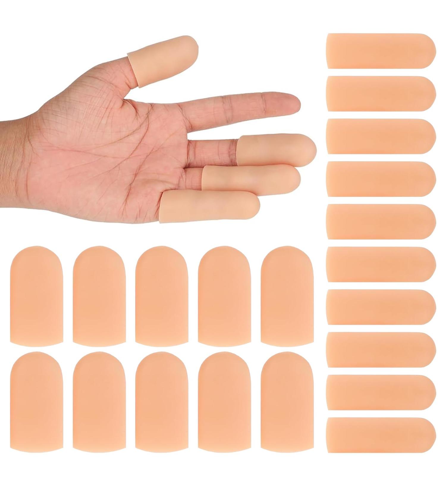 20 PCS Silicone Finger Protectors for Finger Cracks, Calluses, Arthritis, Eczema - Waterproof Gel Thumb Protector for Hand Blister Protection - Buy Online on GoSupps.com