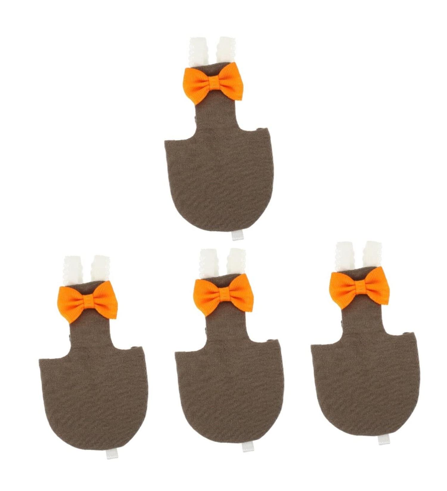 PopetPop 4-Piece Flying Bird Diapers & Bowknots Costume - Reusable Cotton Pigeon Trousers for Ducks & Pigeons | 12x6cm - Buy Online on GoSupps.com