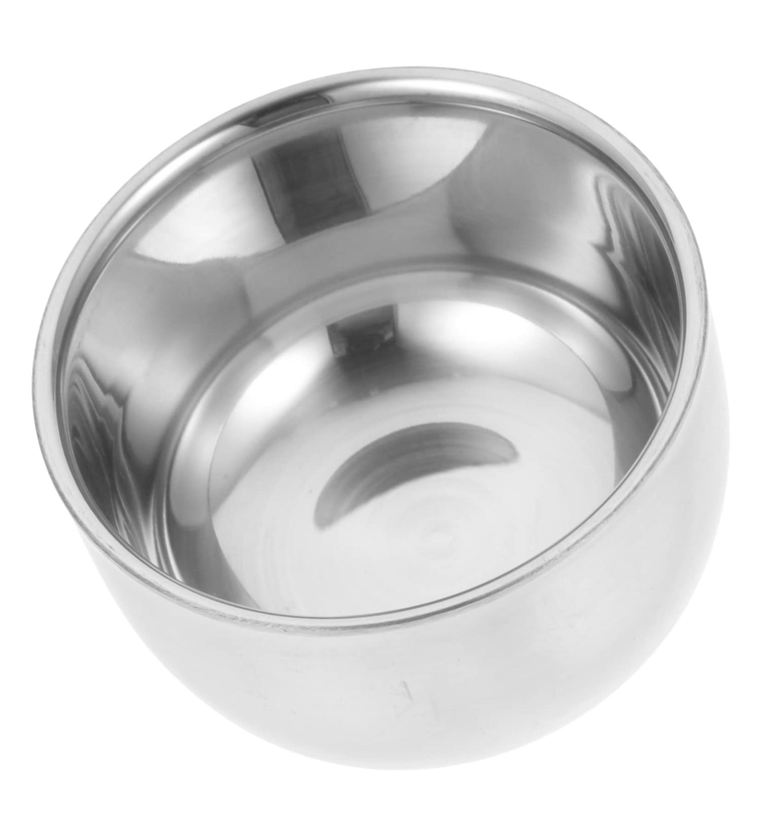 Mobestech Beard Brush Bowl Razor - Premium Shaving Cup for Wet Shaving | Steel & Aluminum - 7.2x7.2x5cm Silver - Buy Online on GoSupps.com