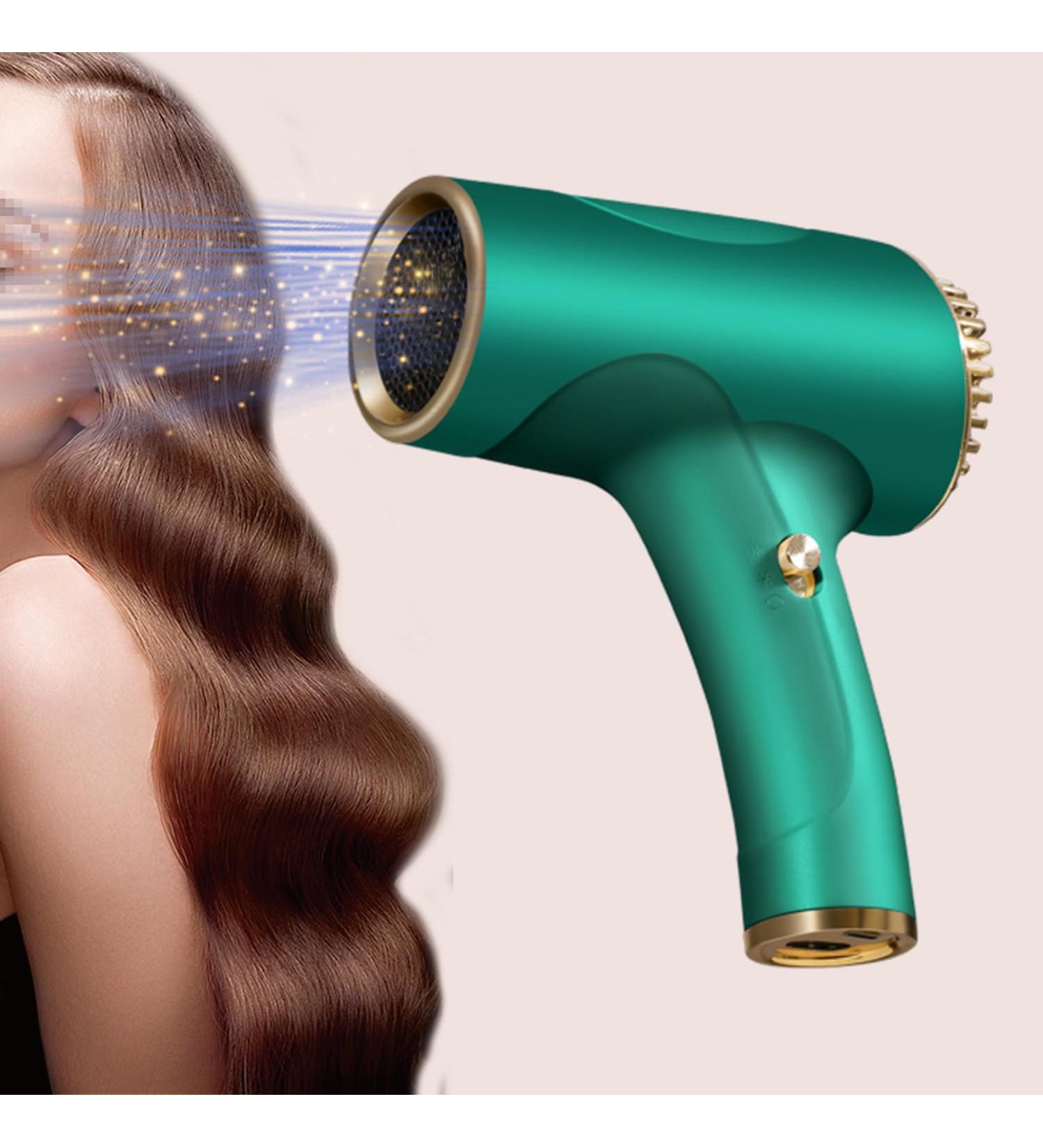 Handheld Cordless Hair Dryer Rechargeable Portable Hairdryer with USB Output Port Free Standing Hair Air Blower for Outdoor Ideal for Holiday and Travel Green - Buy Online on GoSupps.com