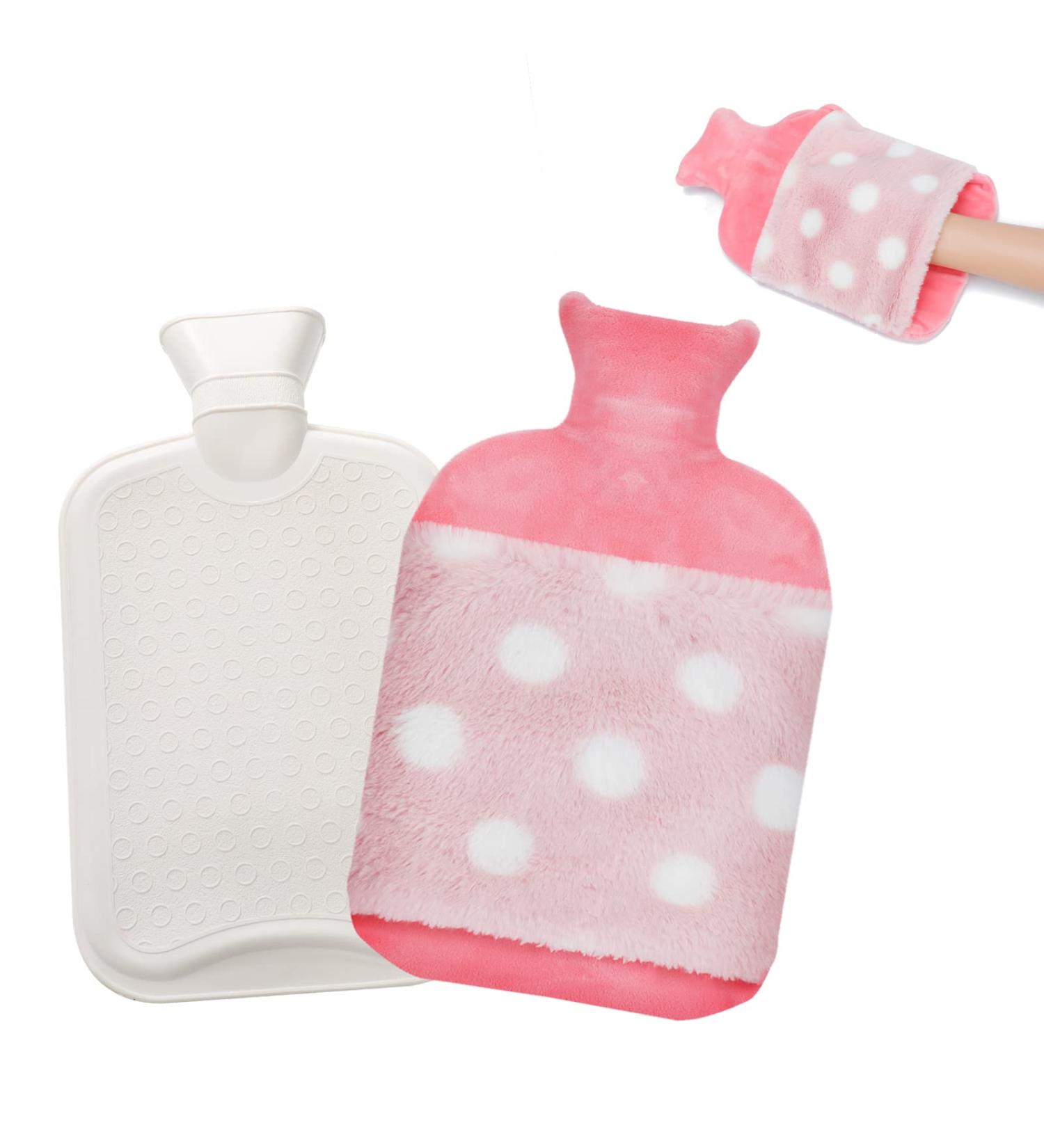 Furry 2.0L Heat Bottle with Hand Heating Pocket Leak-Proof Silicone Warmer for Pain Relief & Comfort | Perfect Gift for Body & Foot Warmth - Buy Online on GoSupps.com