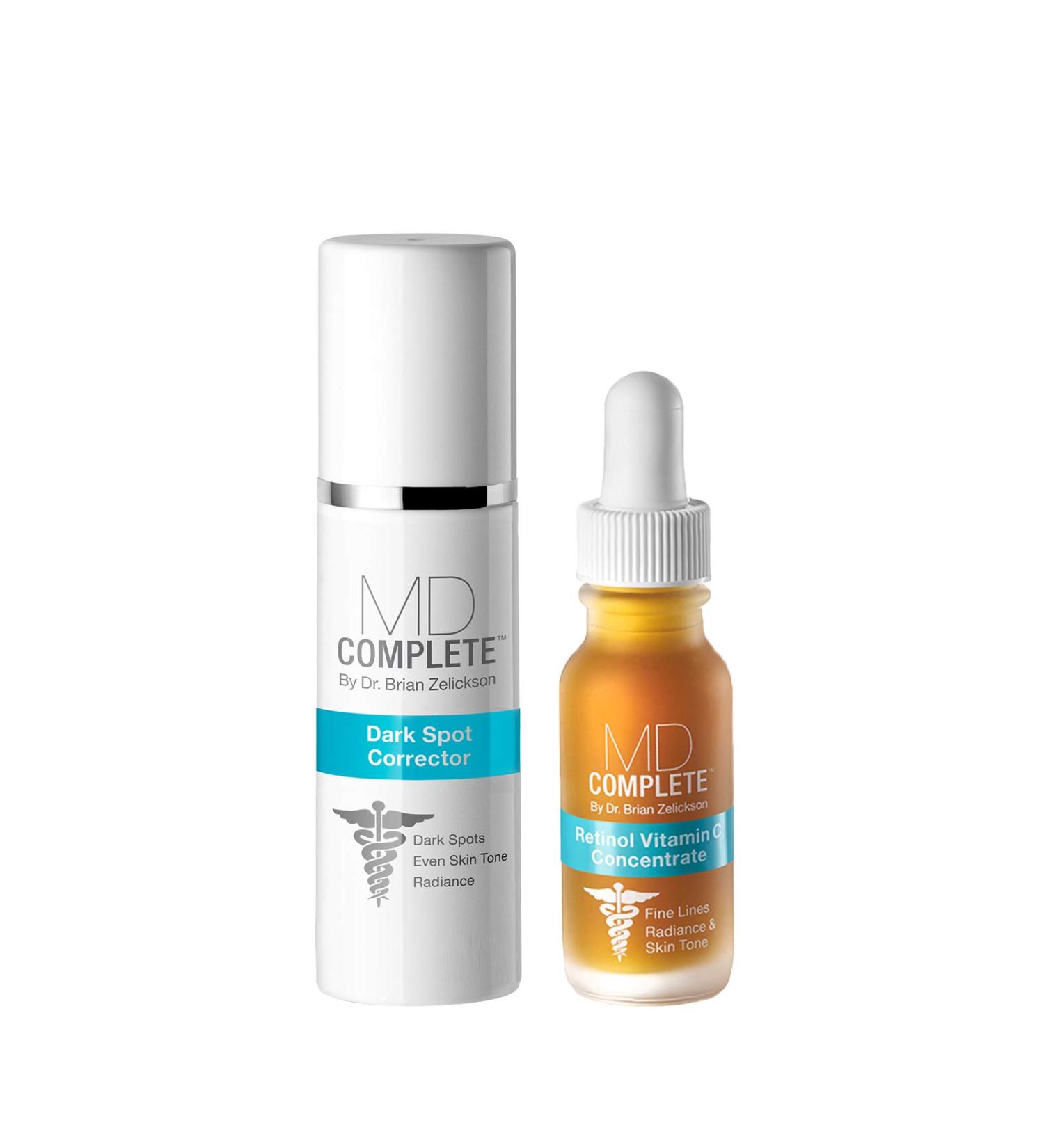 MD Complete Dark Spot Retinol Duo | Professional Dark Spot Correction - 1oz Corrector & 0.5oz Vitamin C Serum | Global Shipping Available - Buy Online on GoSupps.com