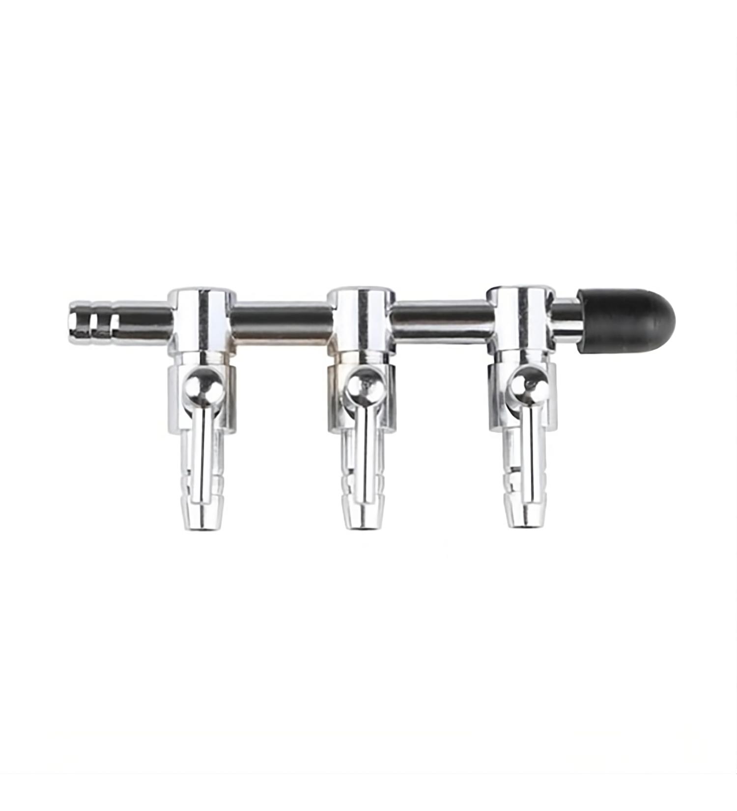 Movoja Air Aquarium Air Distributor | Stainless Steel | 3-Connector | Regulated Flow Variants 2-10x | Perfect for Aquariums - Buy Online on GoSupps.com