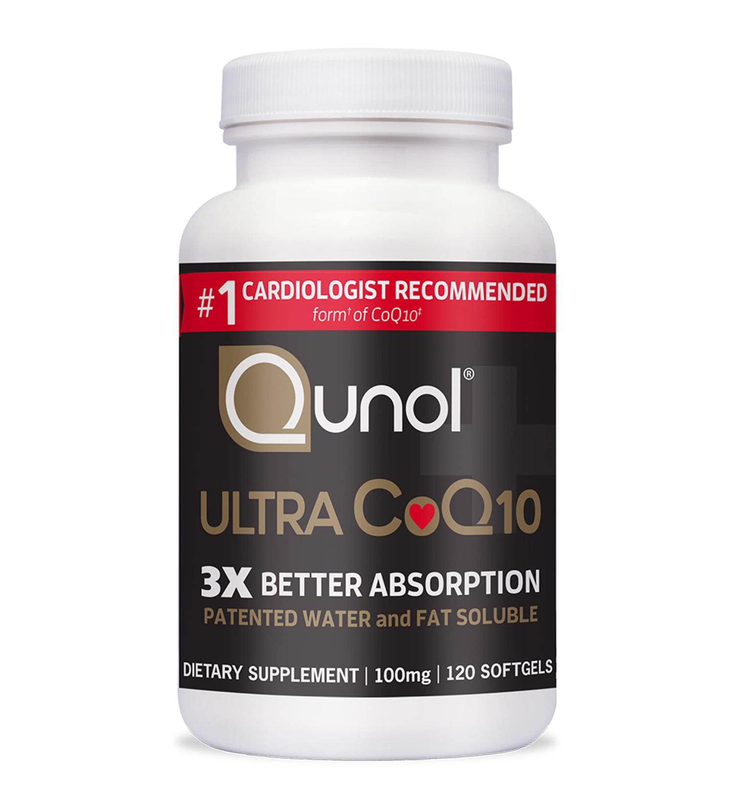 Qunol Ultra CoQ10 100mg - 120 Softgels | Heart Health & Energy Support - Buy Online on GoSupps.com
