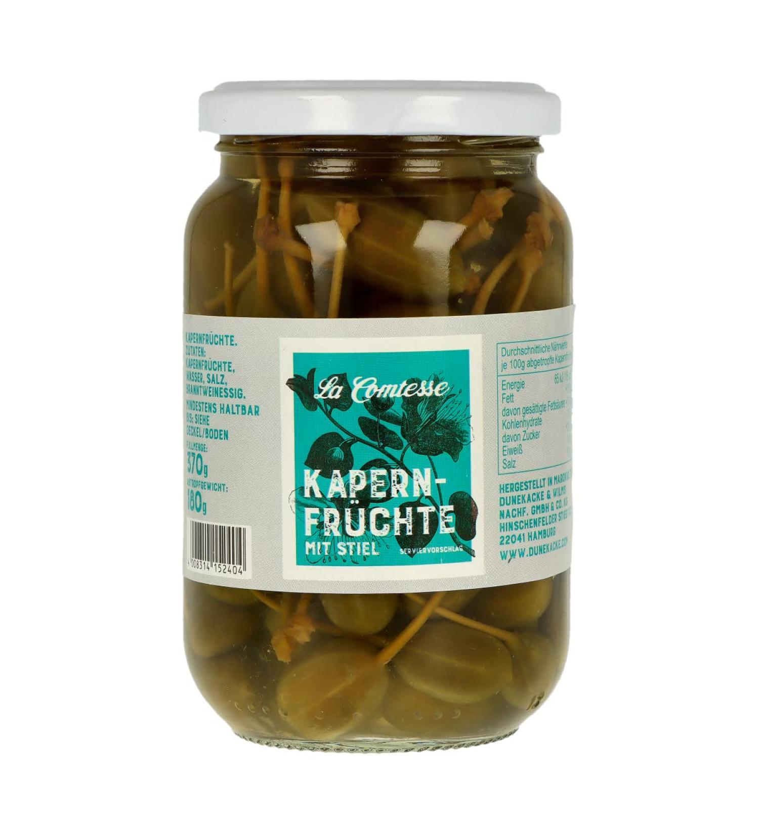 La Comtesse Capers with Stem 180g - Gourmet Quality for International Shipping | Buy Now - Buy Online on GoSupps.com