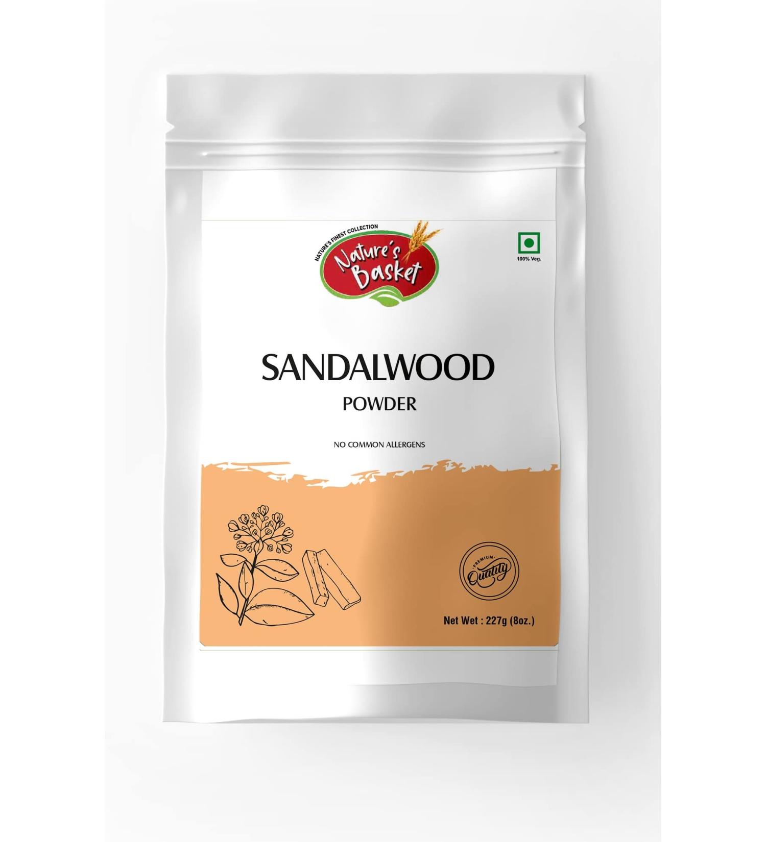 Nature's Basket Sandalwood Powder 227g - Pure and Natural Skincare Essential - Buy Online on GoSupps.com