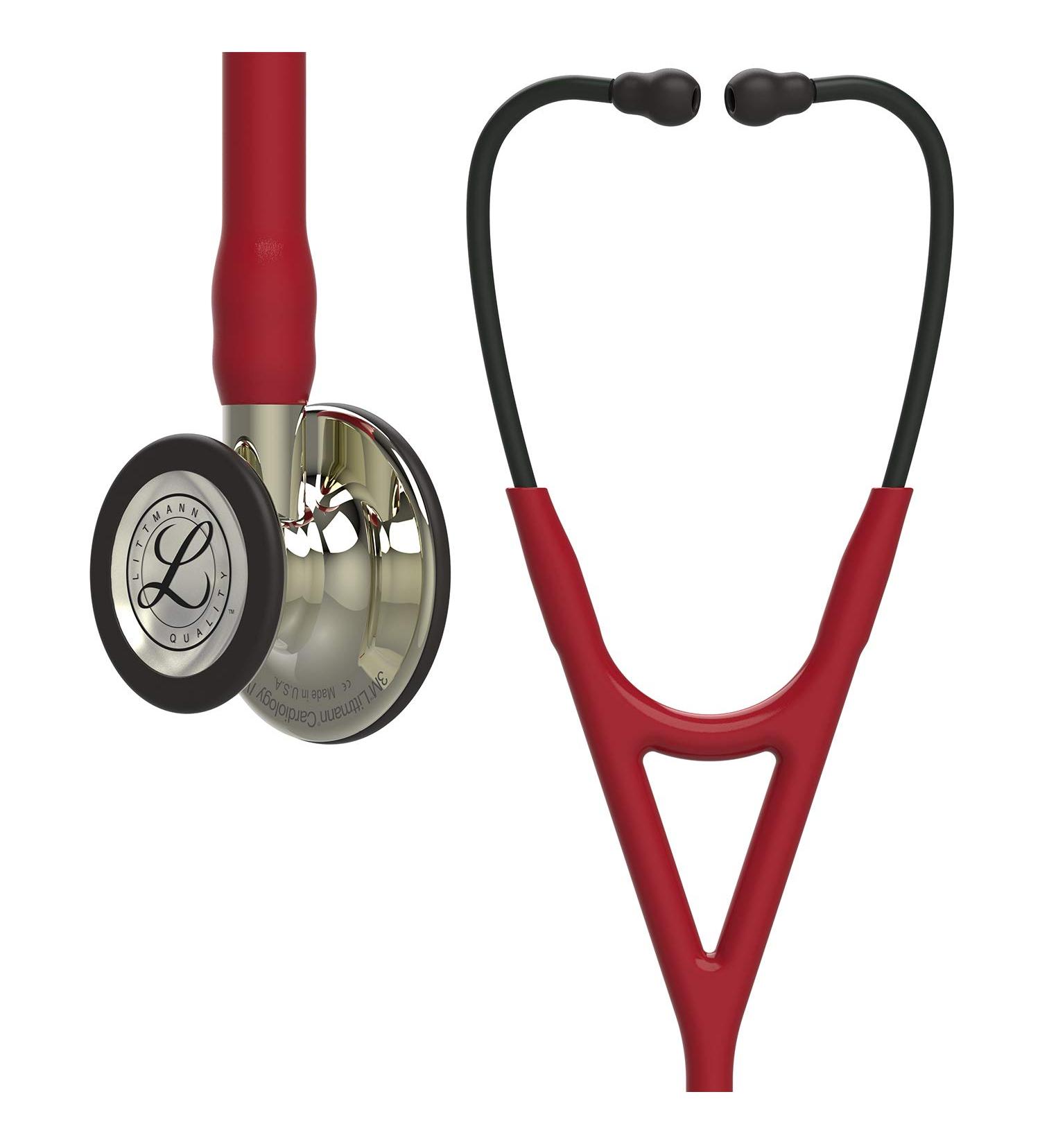 3M Littmann Cardiology IV Stethoscope - Champagne Chestpiece, Burgundy Tube, 27 - 6176 - Buy Online on GoSupps.com