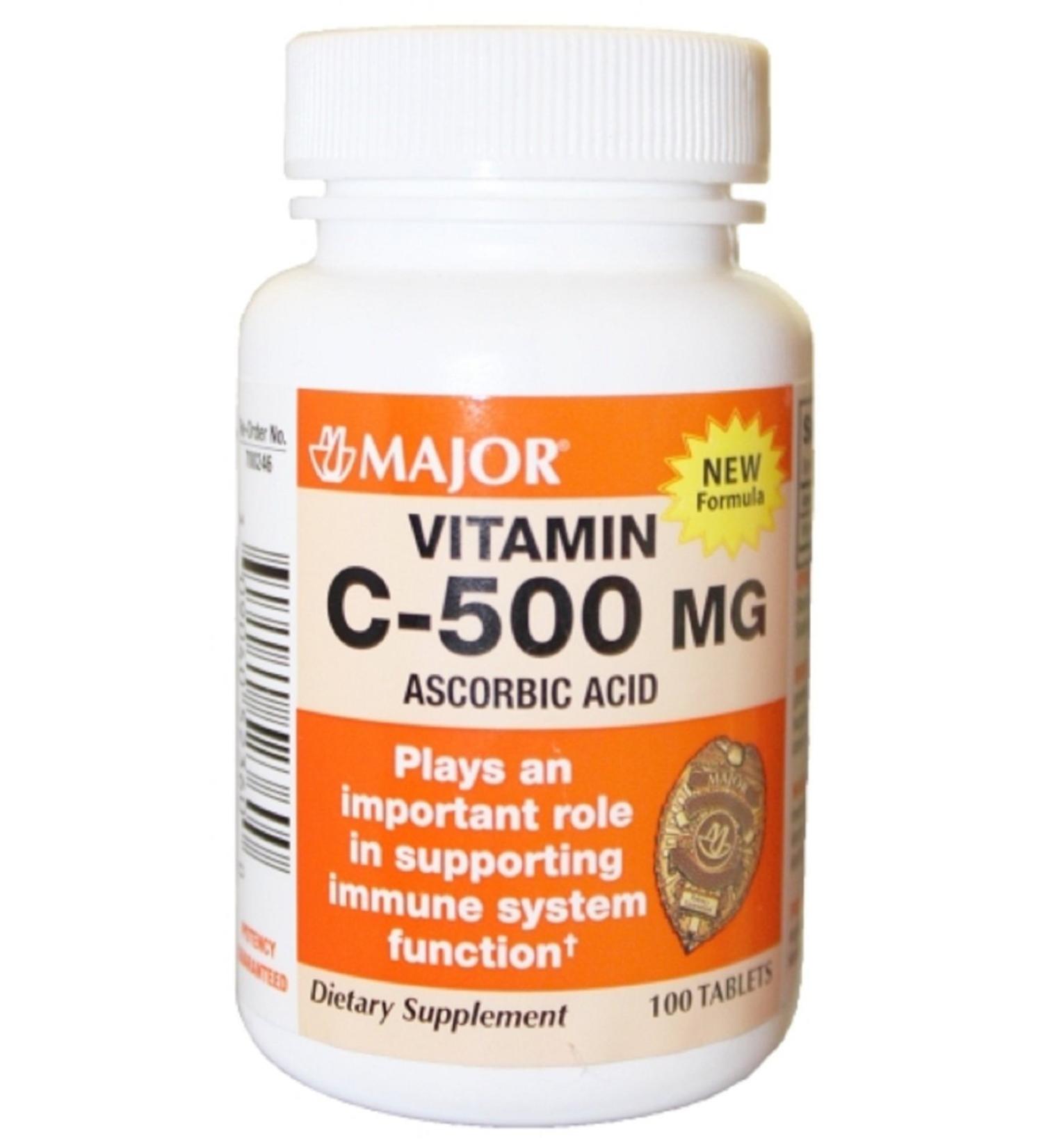 Major Vitamin C 500 mg - 100 Tabs (3 Pack)