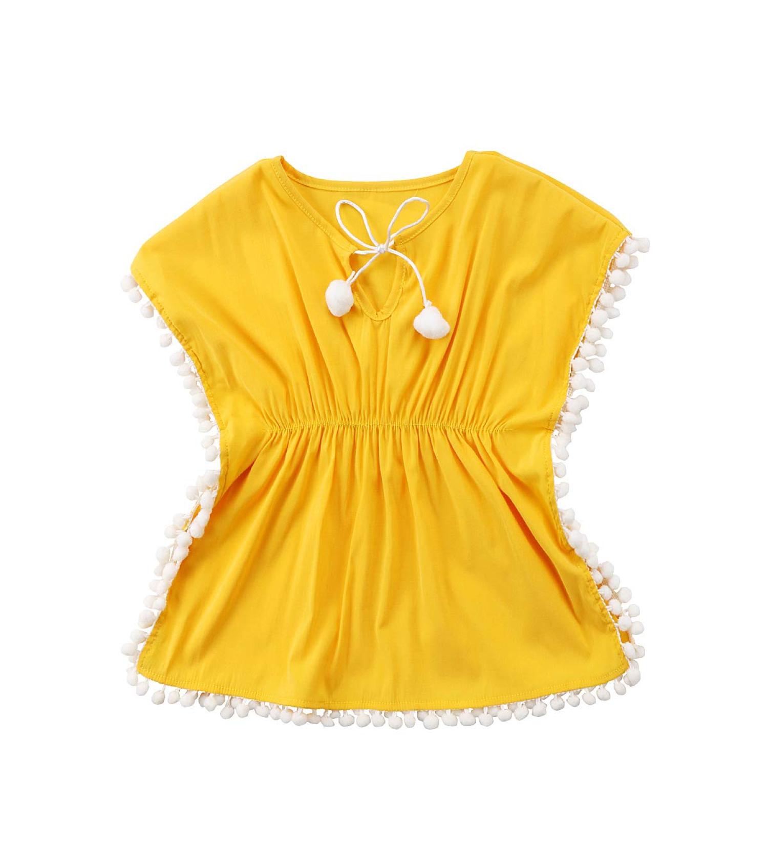 Douhoow Toddler Baby Girls Yellow Swim Cover-up | Beach Sundress 6-12 months - Buy Online on GoSupps.com