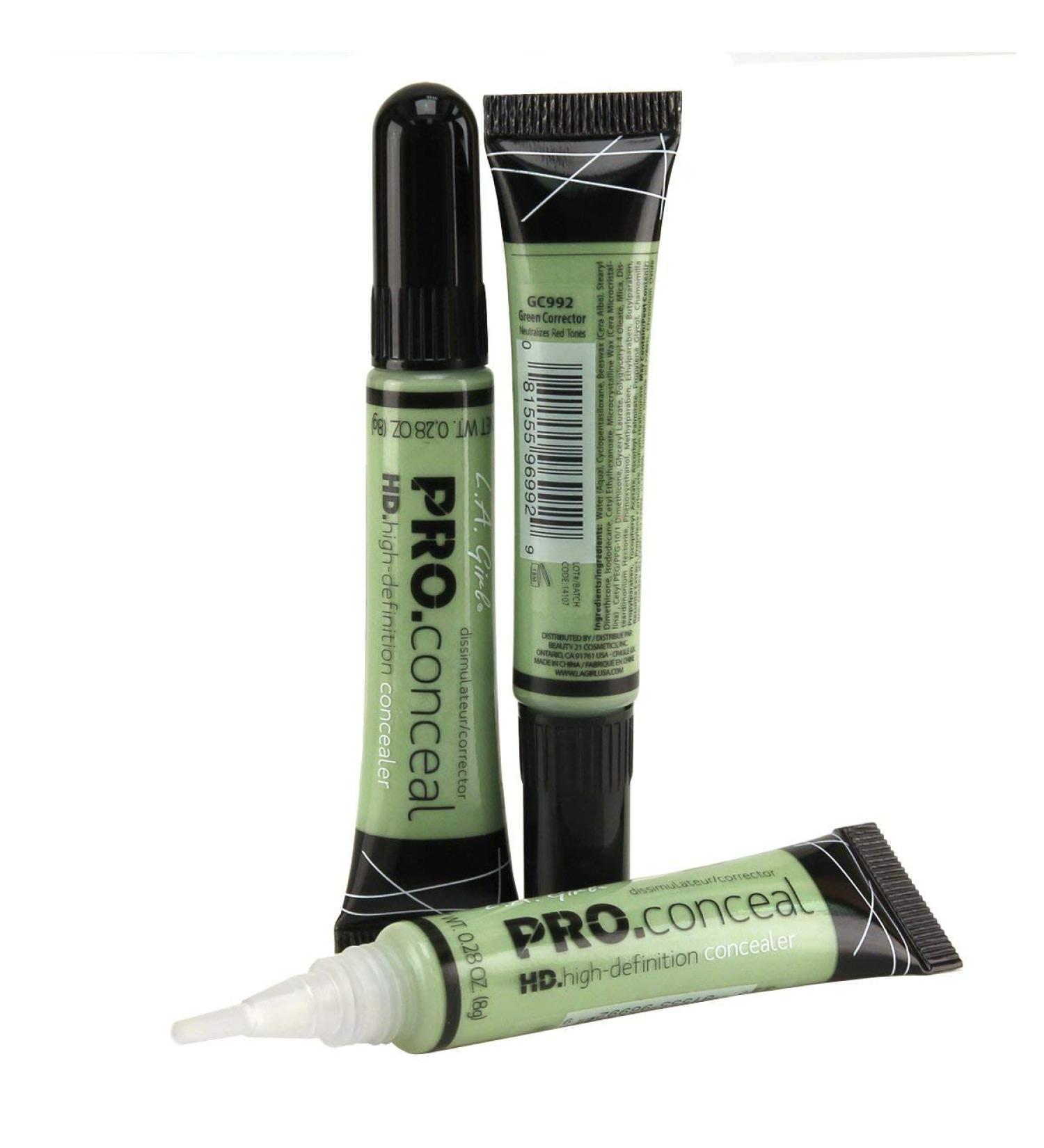 L.A. Girl Pro Conceal HD Concealer 0.25 oz 992 Green - Pack of 3 - Buy Online on GoSupps.com