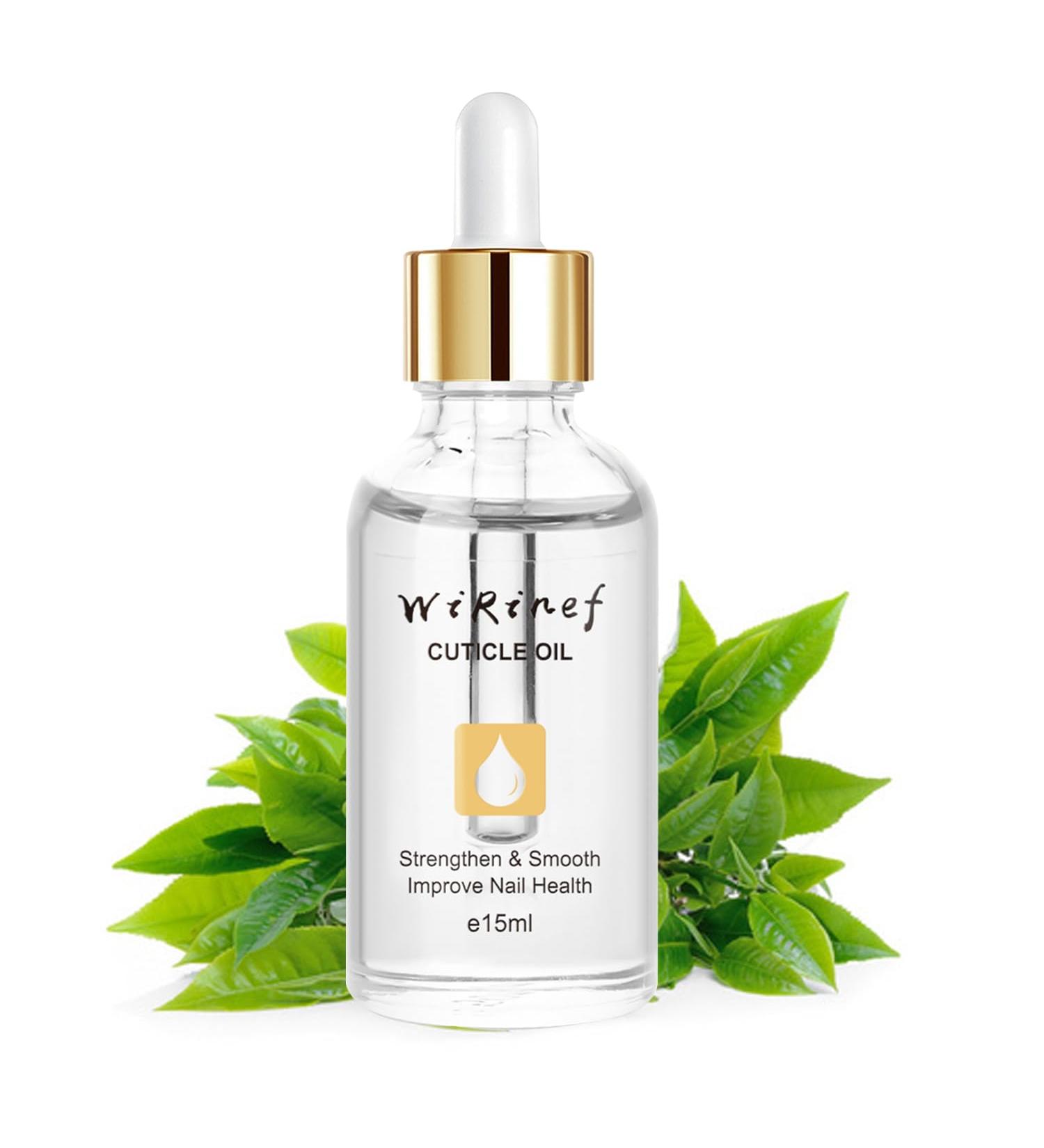 Organic Cuticle Oil 15ml - Enriched with Vitamin E & Jojoba Oil Moisturizes & Repairs Dry Cuticles Dropper Design Premium Nail Treatment Soothing Tea tree scent flavor - Buy Online on GoSupps.com