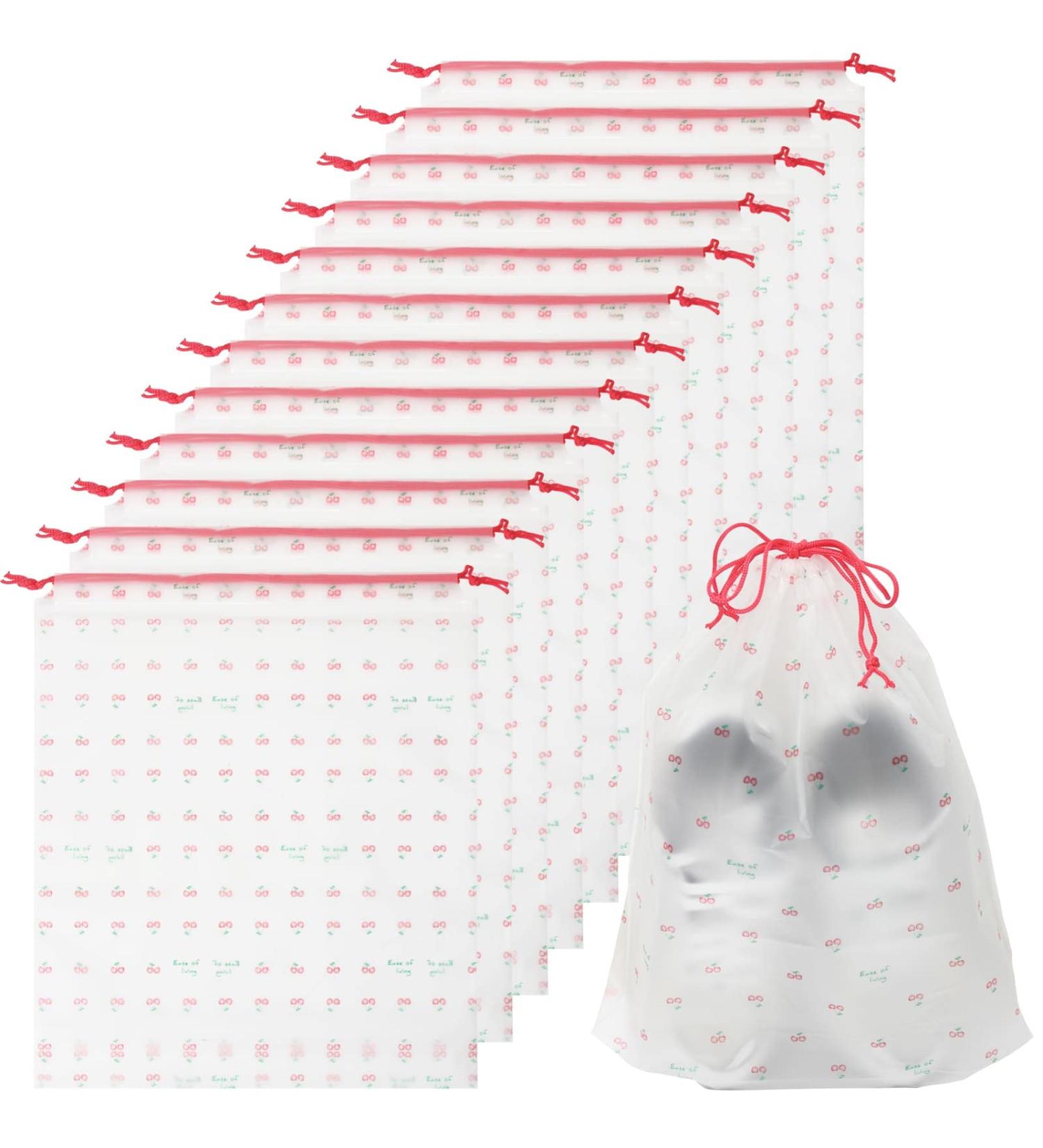 JSIWOTH 12Pcs Clear Shoe Bags for Travel - Large Waterproof Organizer with Drawstring, Dust Bags for Men and Women - Style 6 - 11.8in x 13.8in - Buy Online on GoSupps.com