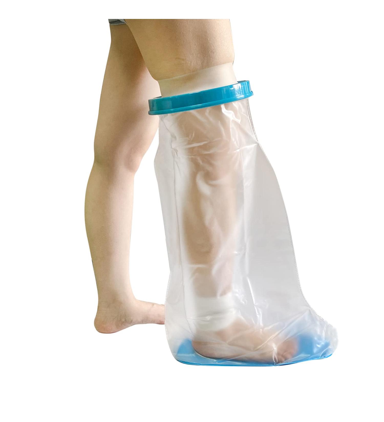 DESTRIC Waterproof Leg Cast Cover - Non-Slip, Reusable Protector for Shower and Bathing - Watertight Seal for Broken Leg, Knee, Foot, Ankle Wound - Buy Online on GoSupps.com