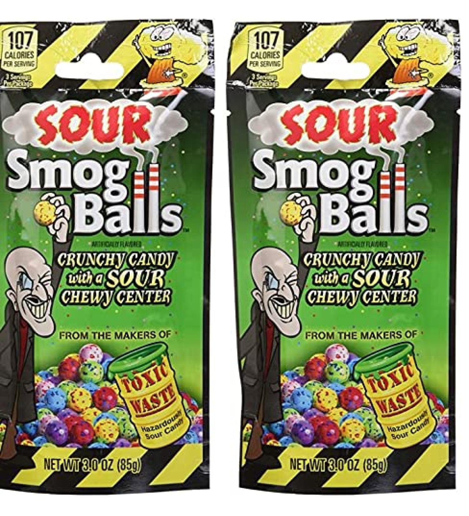 TOXIC WASTE SOUR SMOG BALLS 2 UNITS