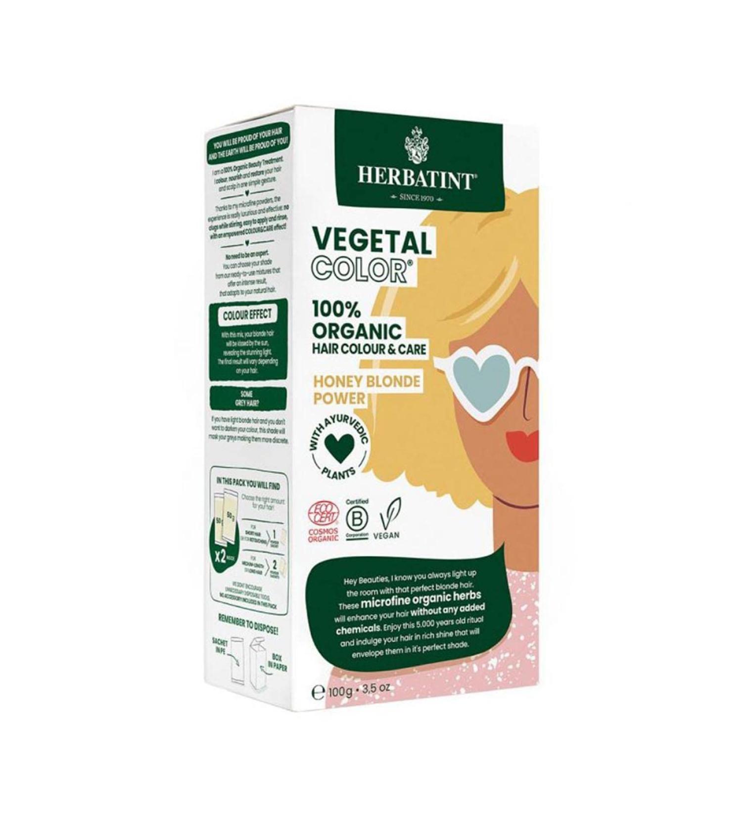 Herbatint Organic Honey Blonde Power Vegetal Colour 100g