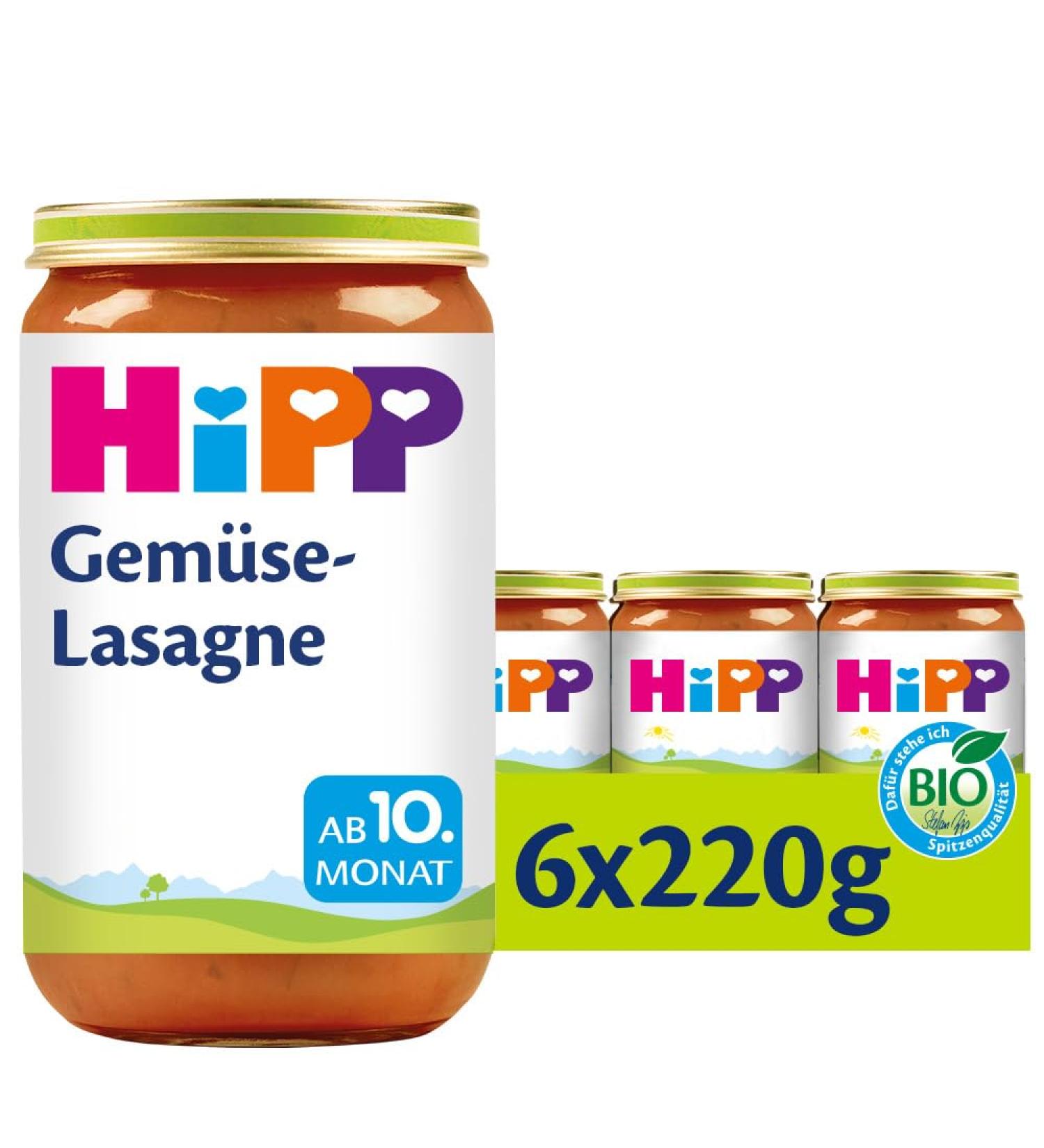 HiPP Pasta Bambini Vegetable Lasagne - Pack of 6 (6 x 220g) | International Shipping Available - Buy Online on GoSupps.com