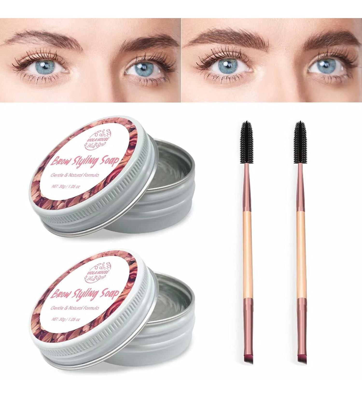 Viola House Eyebrow Gel - 2Pcs Waterproof Brow Glue & Styling Soap 30g (1.05oz) - Perfect Brow Hold & Shape - Buy Online on GoSupps.com